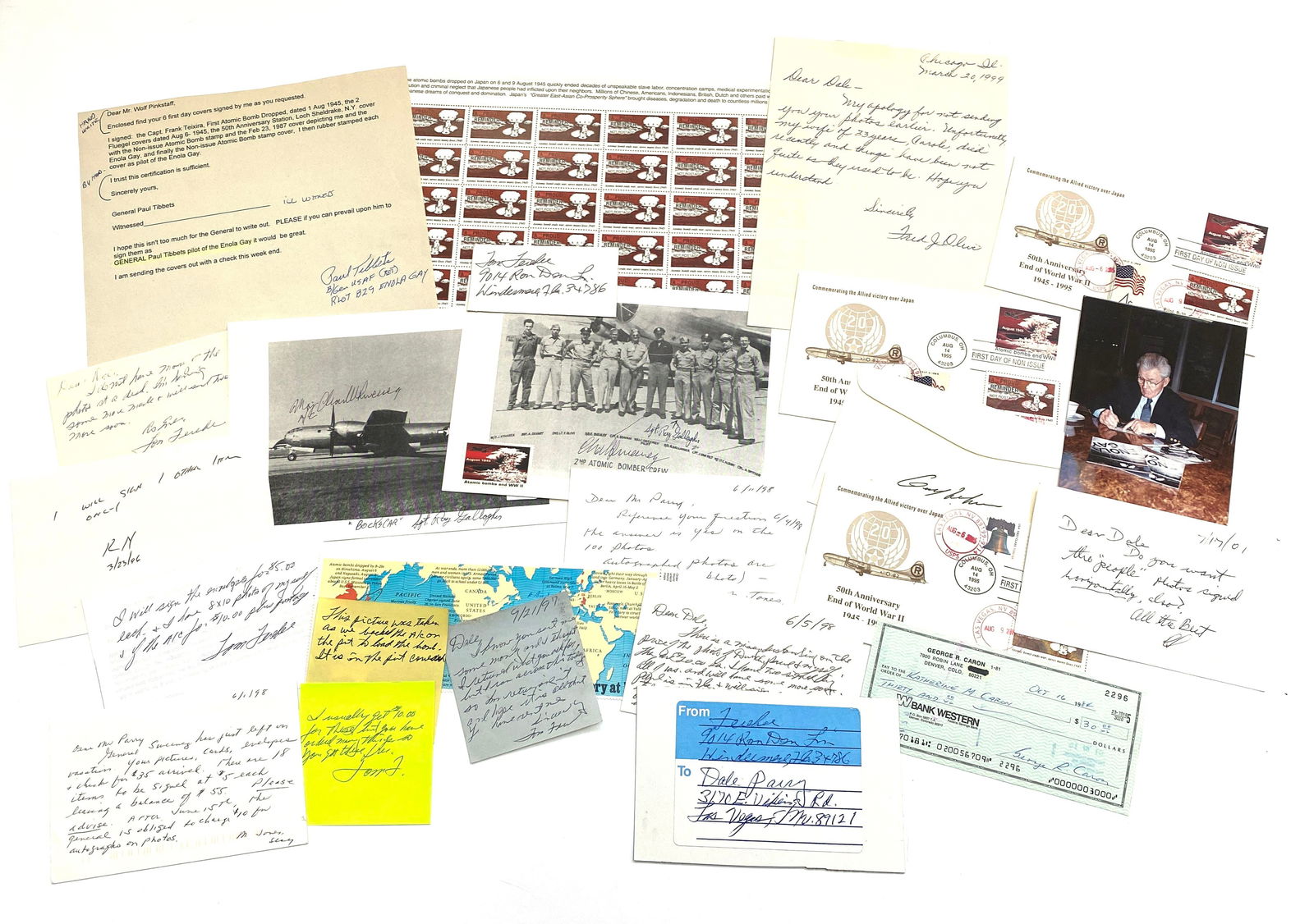 Atomic Bomb Autograph Archive – Enola Gay & Atomic Mission Crew – 15+ Signed Pieces (1 of 1)