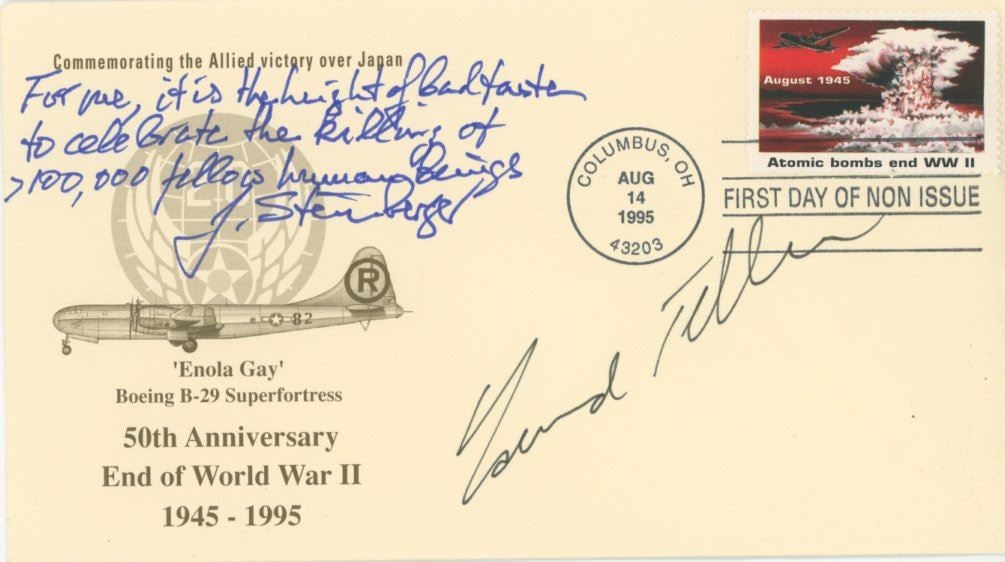 Nuclear Scientists – Jack Steinberger & Edward Teller – Autographed 50th Anniv. “E (1 of 2)