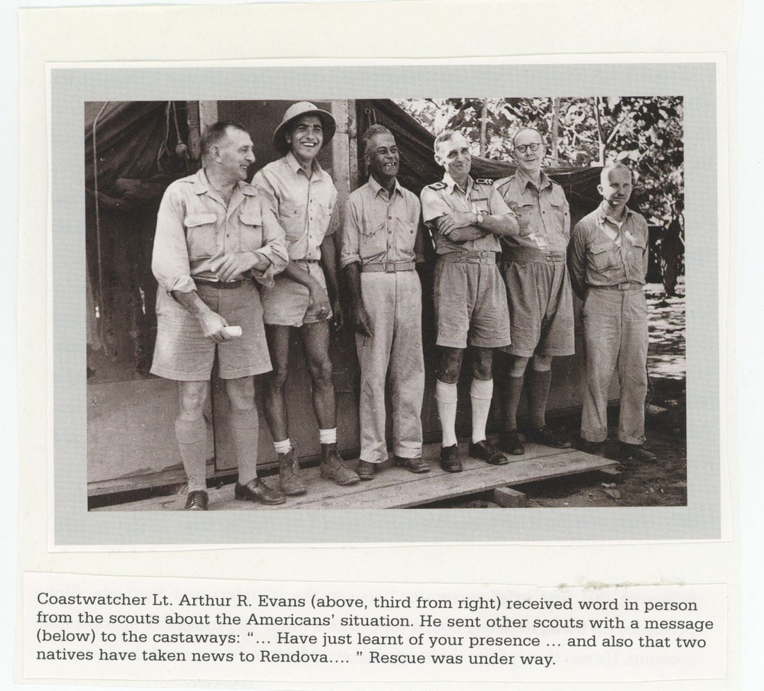 Arthur Reginald Evans – Coastwatcher – JFK PT-109 Rescue – Autographed Postal Cove - 2