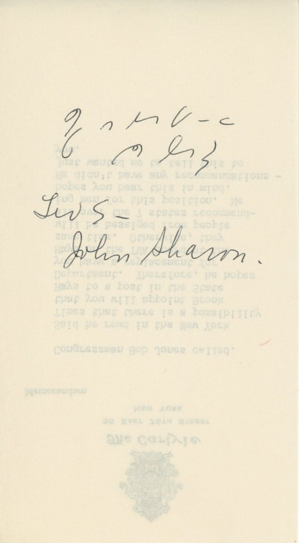 Evelyn Lincoln – White House Memoranda to JFK – Typed Notes – Pre-Inauguration & E - 6