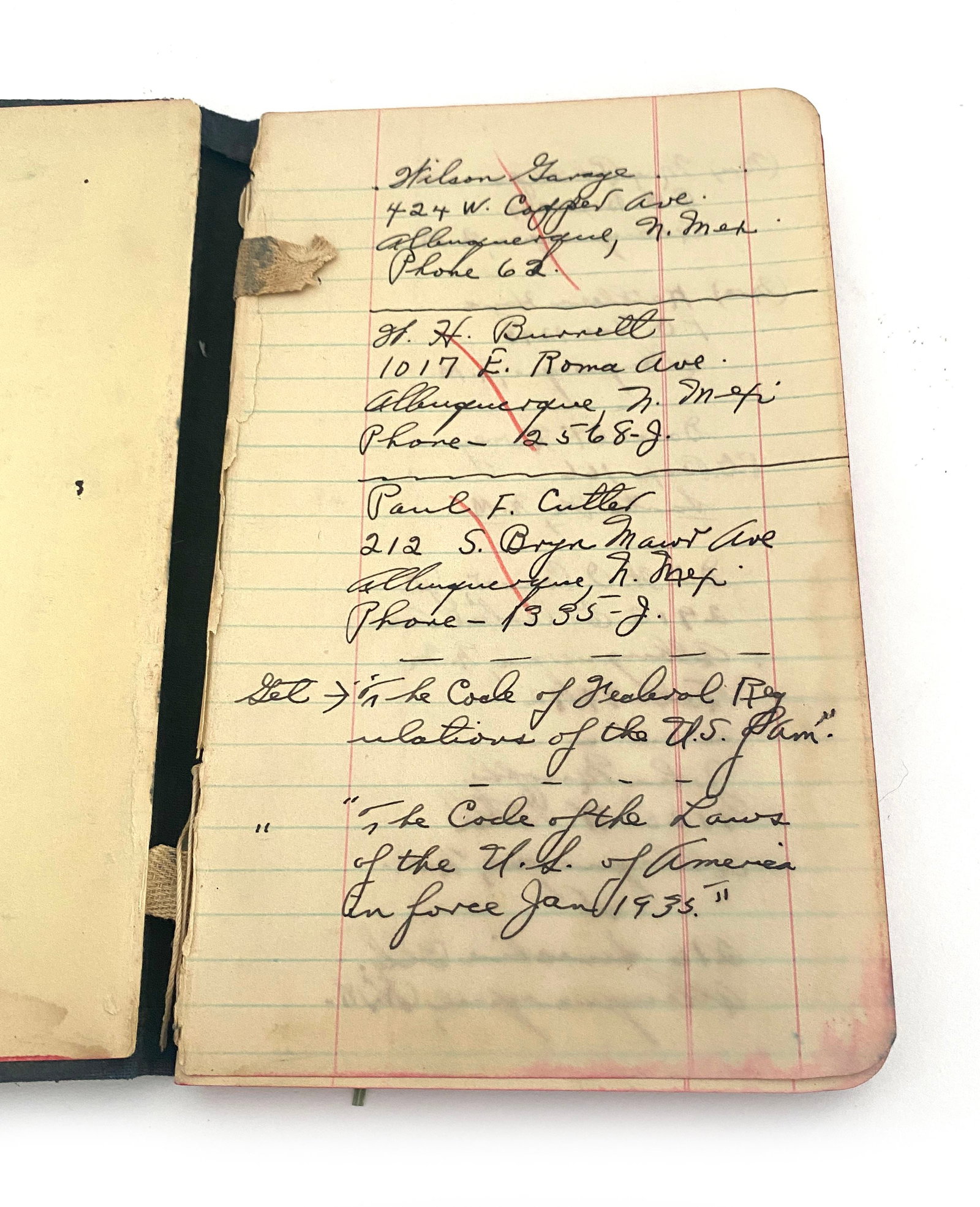 Evelyn Lincoln – Personal Handwritten Wartime Diary – Circa 1940's - 4