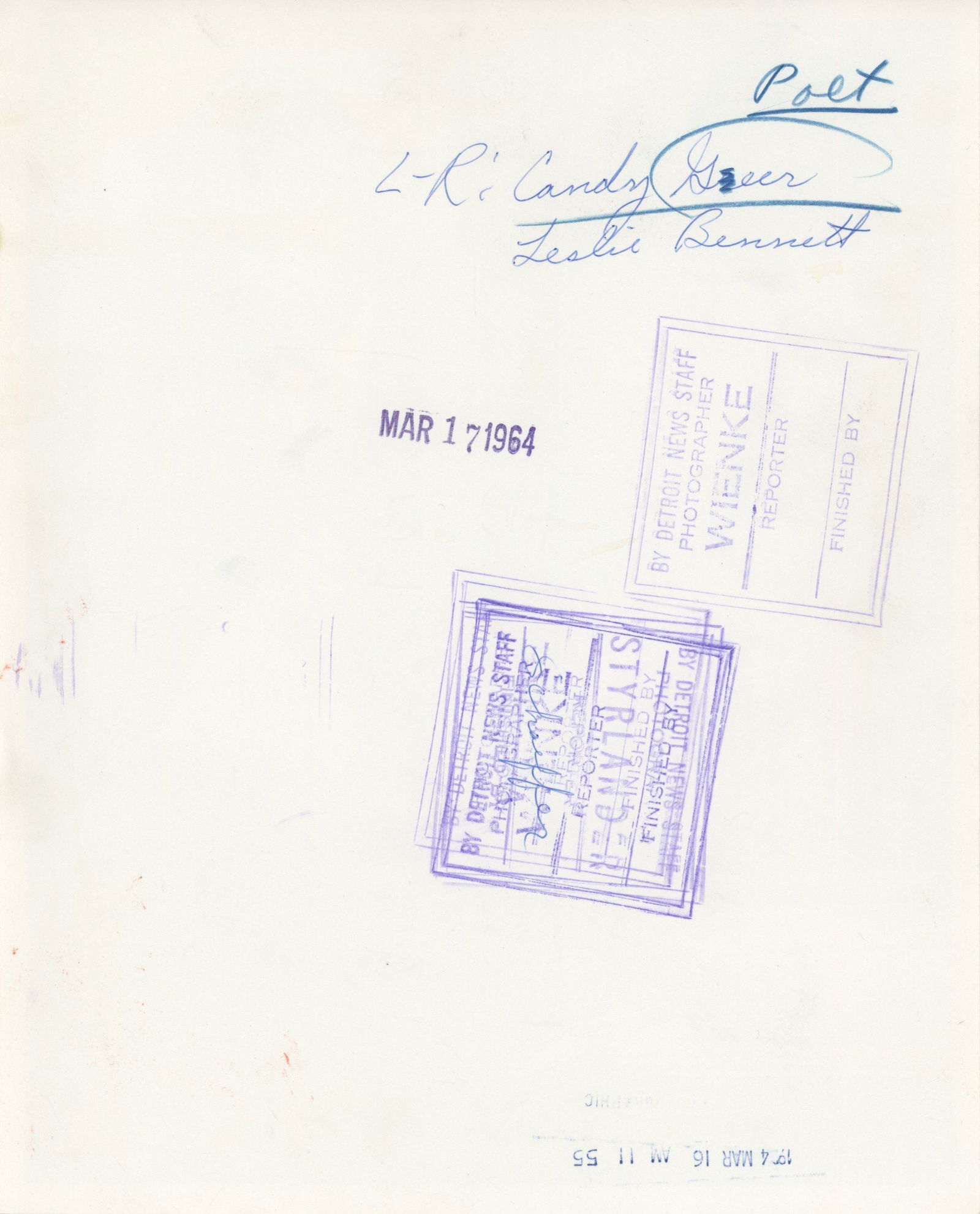 Candy Geer & Leslie Bennett – “Six White Horses” Original Press Photograph – - 2