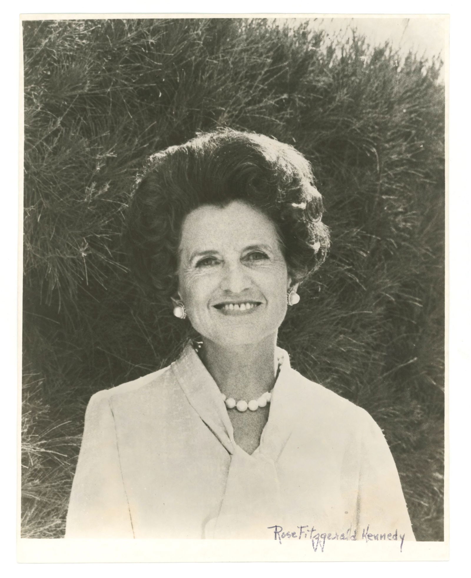 Rose Fitzgerald Kennedy – Kennedy Family Matriarch – Autographed 7.75 x 9.75" Photograph (1 of 1)