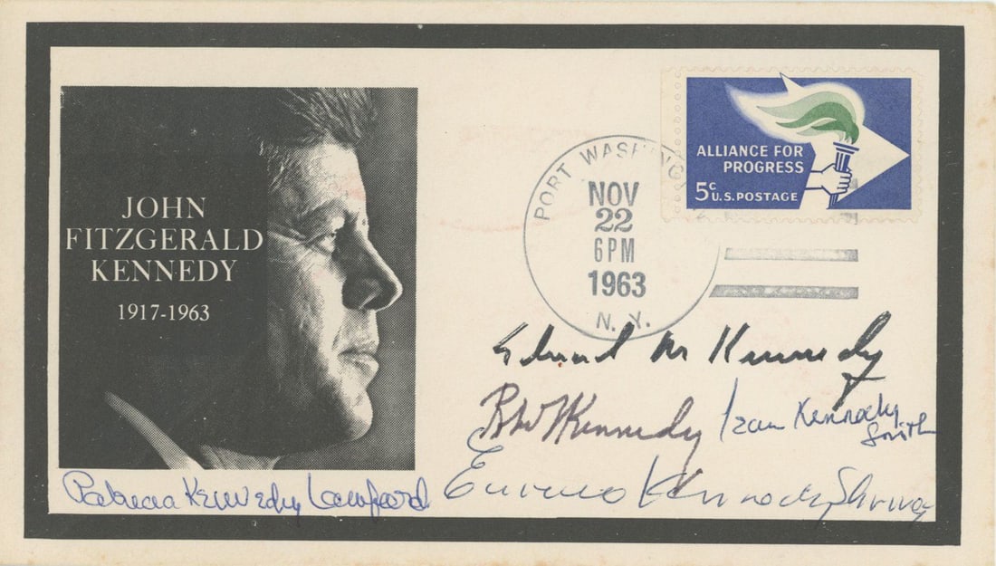 John F. Kennedy Tribute Cover – Kennedy Family Autographs – First Day of Issue – M (1 of 1)