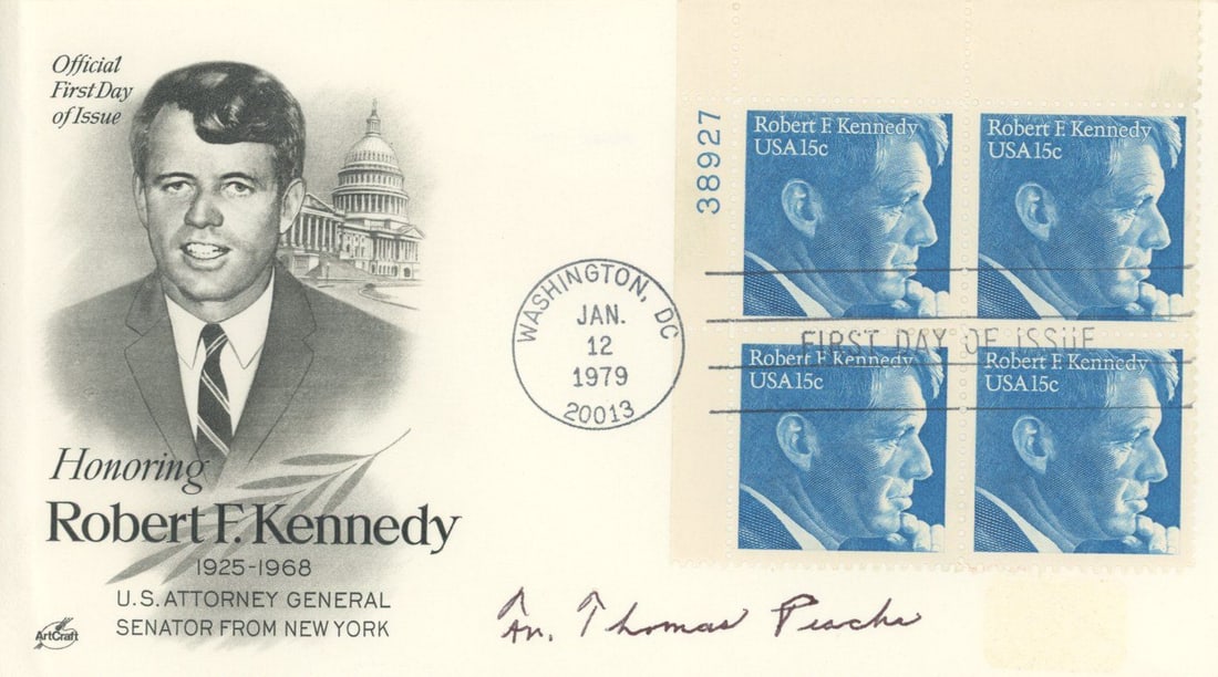 Father Thomas Peacha – RFK Last Rites Priest – Autographed First Day Cover (1 of 1)