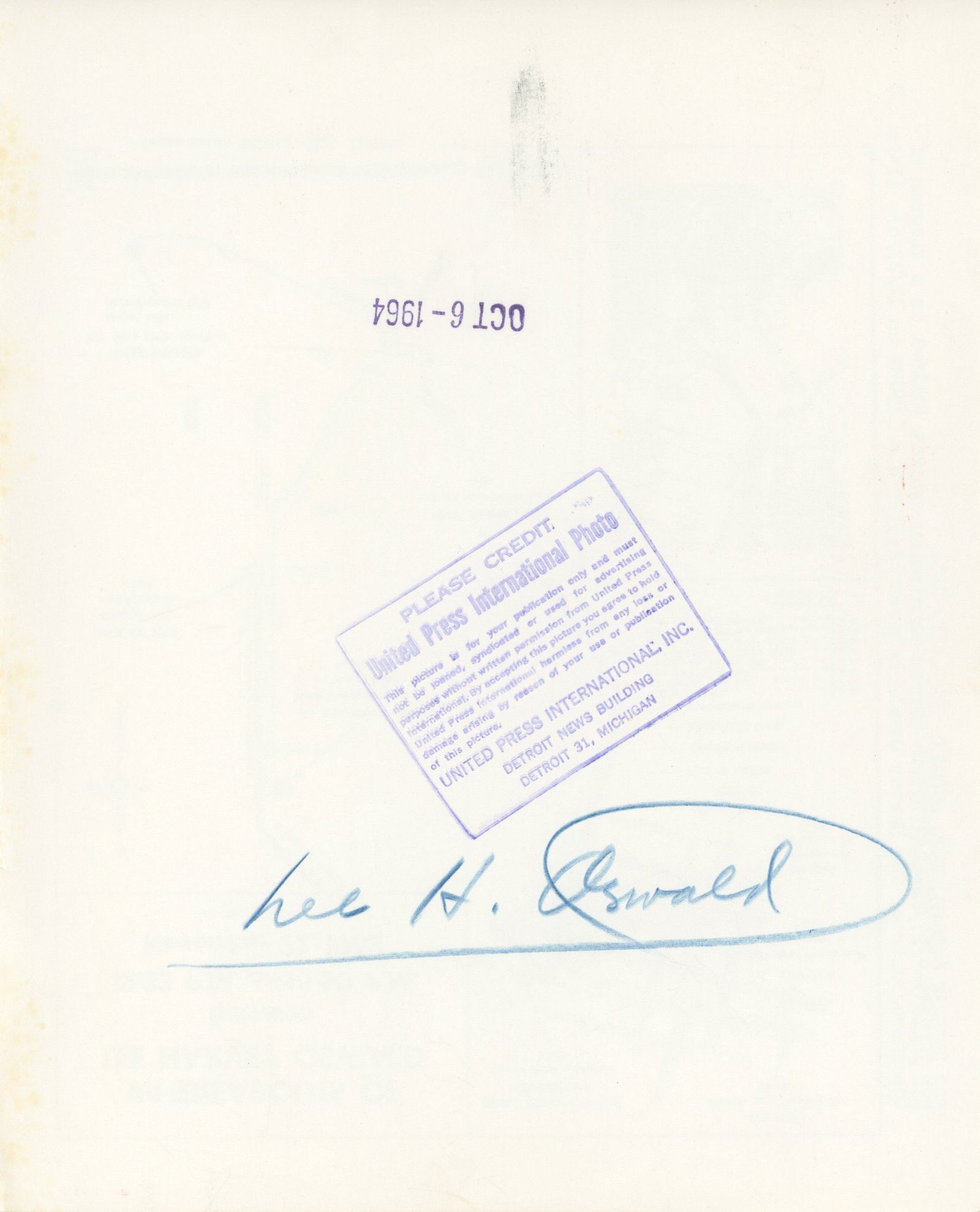 Lee Harvey Oswald – Original 1964 Warren Commission Exhibit 1119-A Map Press Photo – 8 x - 2