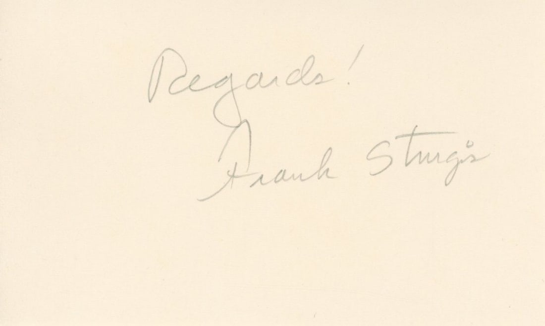 Frank Sturgis – JFK Era CIA Operative and Anti-Castro Paramilitary Figure - Autographed 5 x 3" (1 of 1)