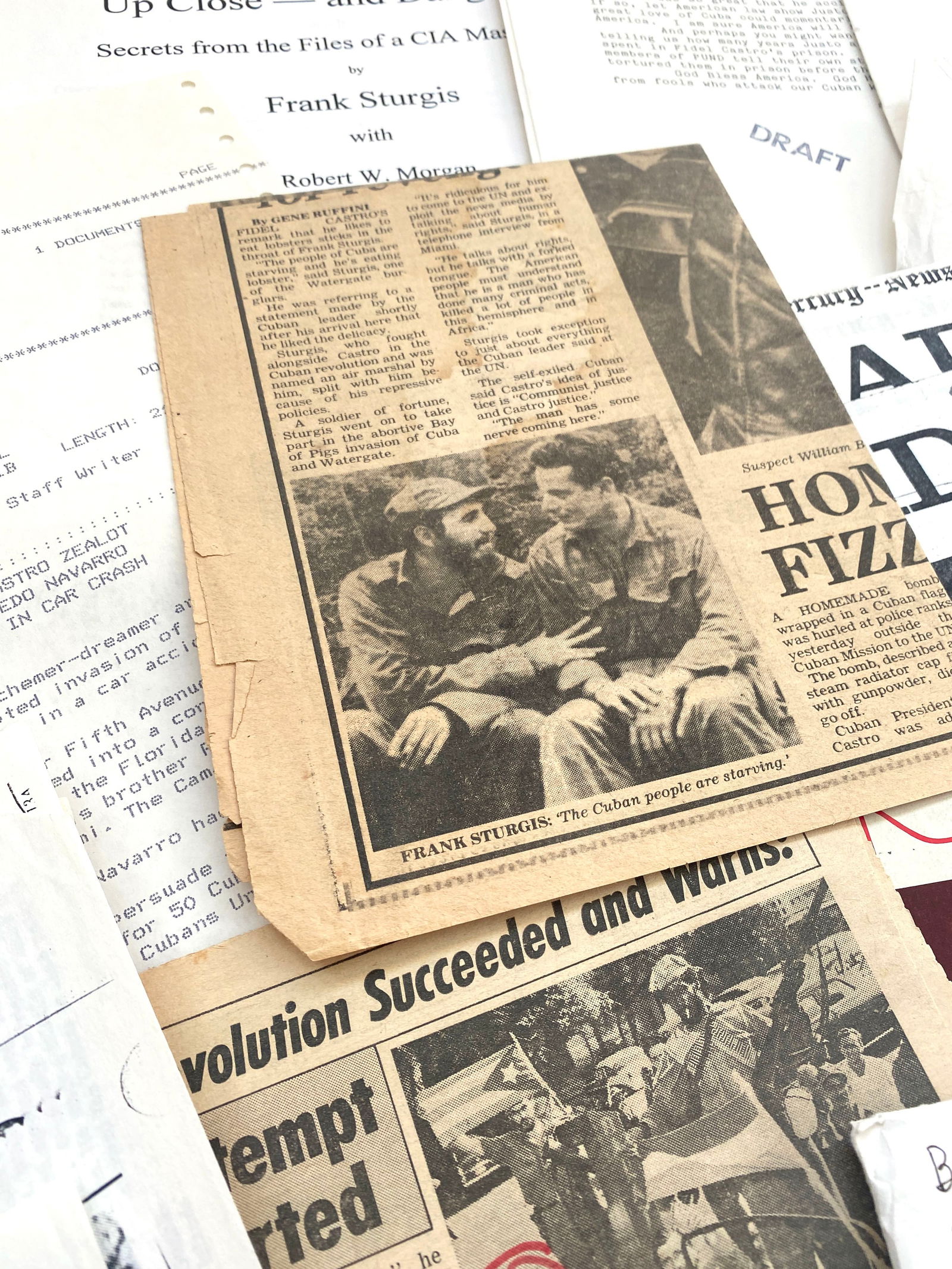 Frank Sturgis – Kennedy Era CIA Operative & Watergate Figure – Archive of Personal Paper - 2