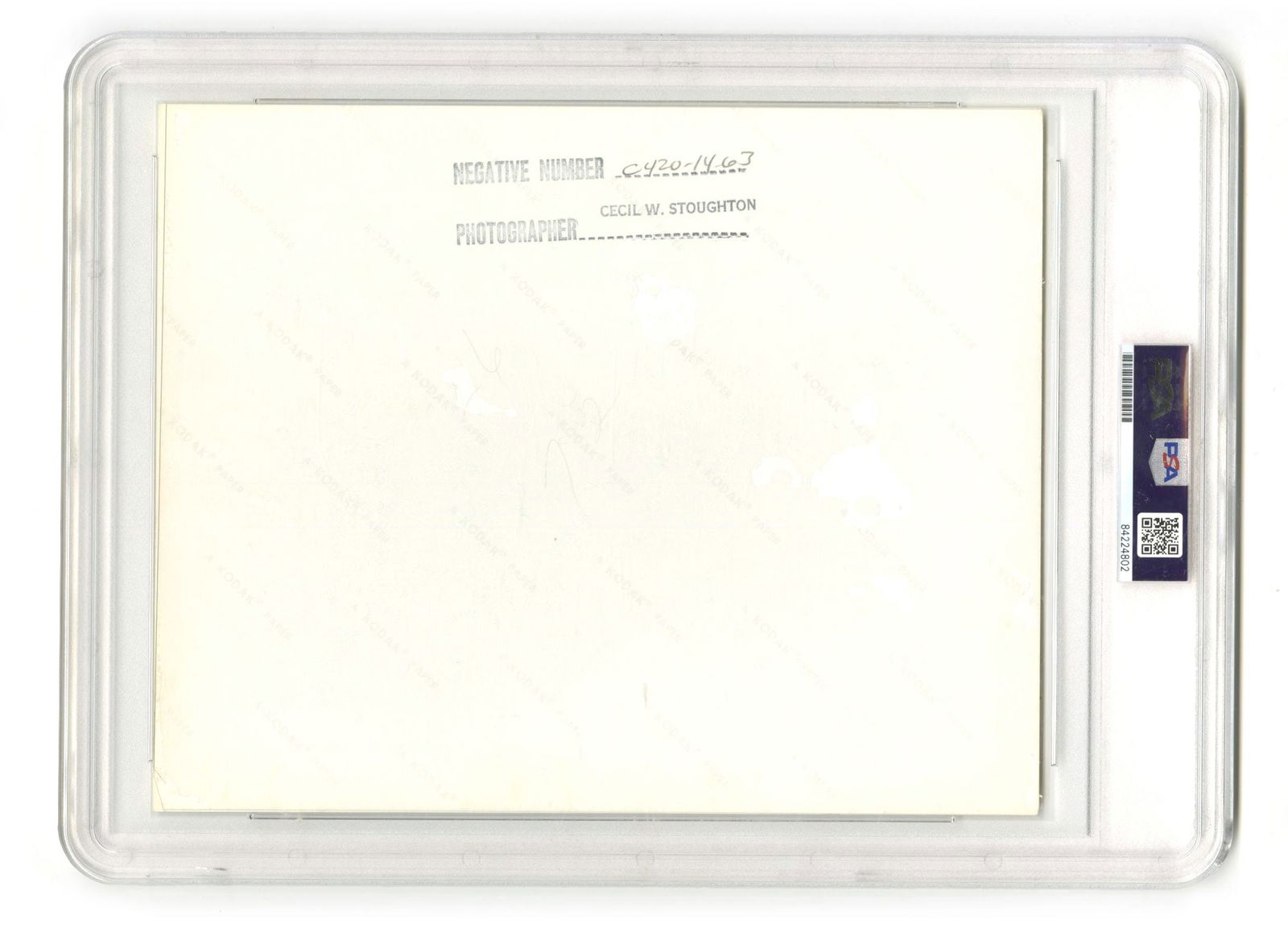 Jacqueline Kennedy – Assassination Day – Original Type I Photo – Cecil Stoughton A - 2