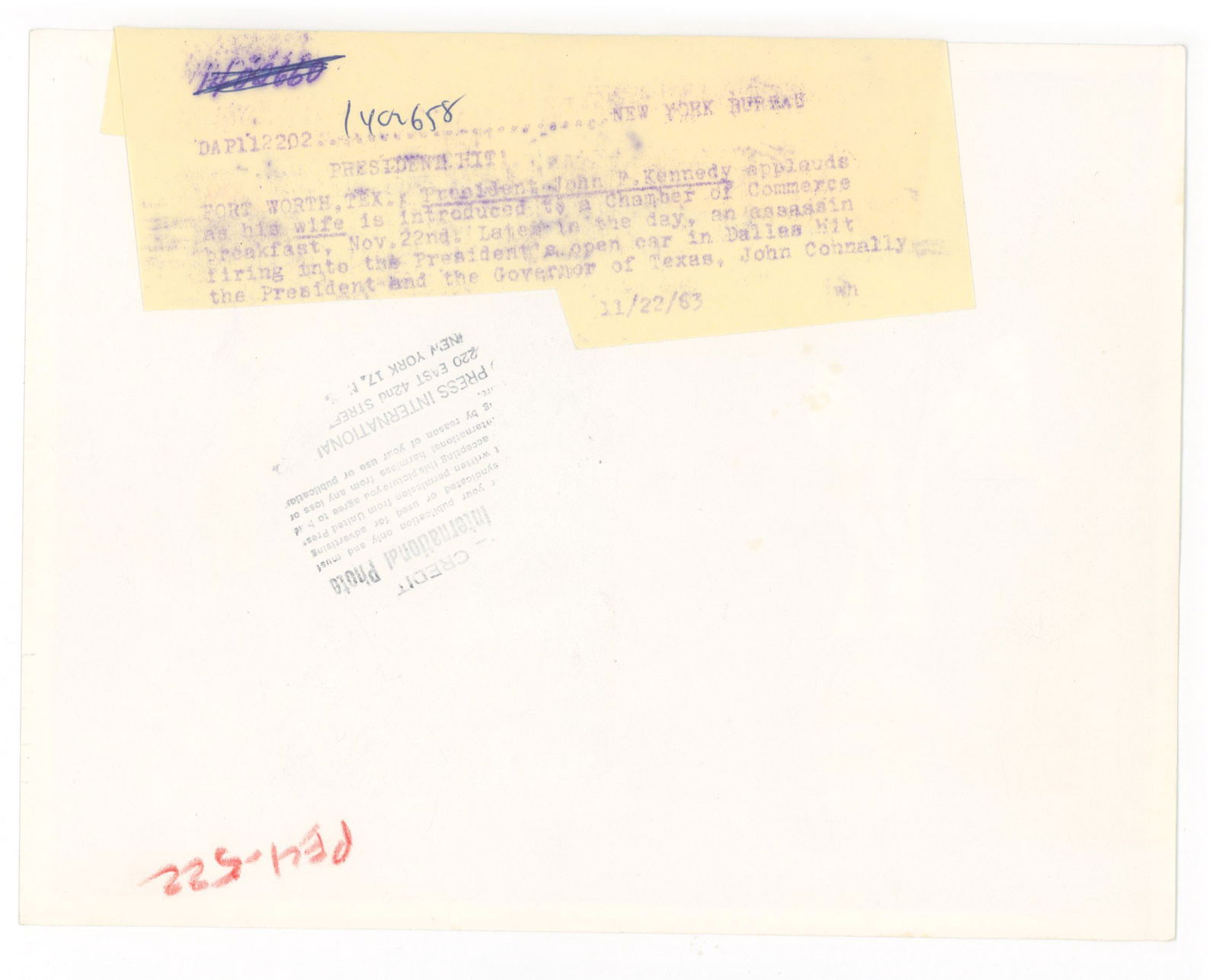 John F. Kennedy – Assassination Day Motorcade – Original Press Photograph – Dallas - 2