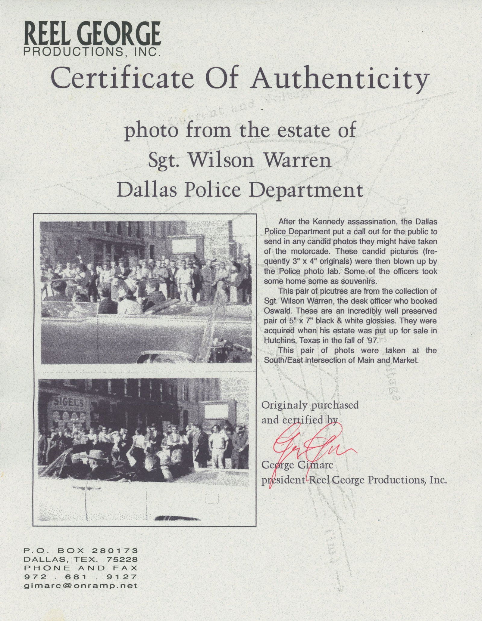 John F. Kennedy – Assassination Day Motorcade – Pair of Vintage Photographs - 4