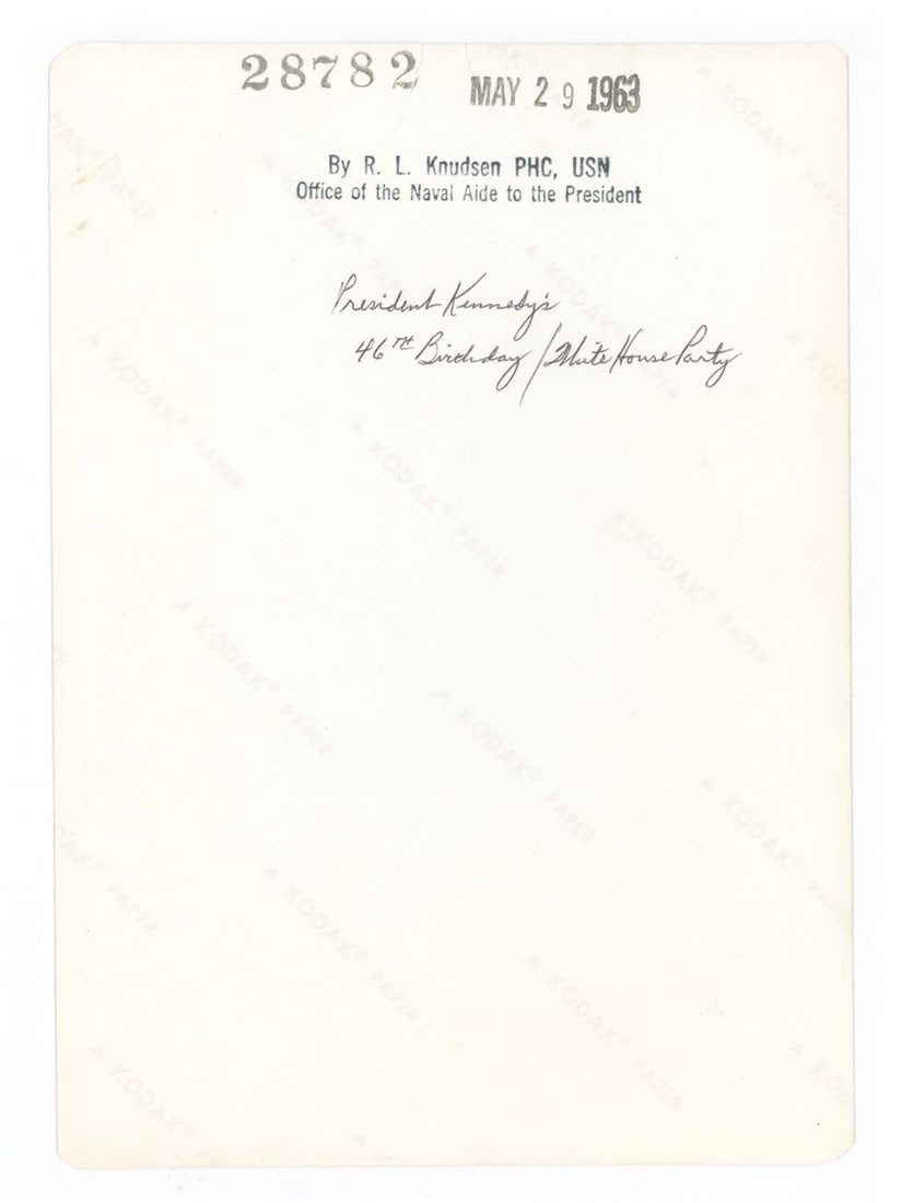 John F. Kennedy & Jacqueline Kennedy – Final White House Birthday Photograph – May 29, 1 - 2