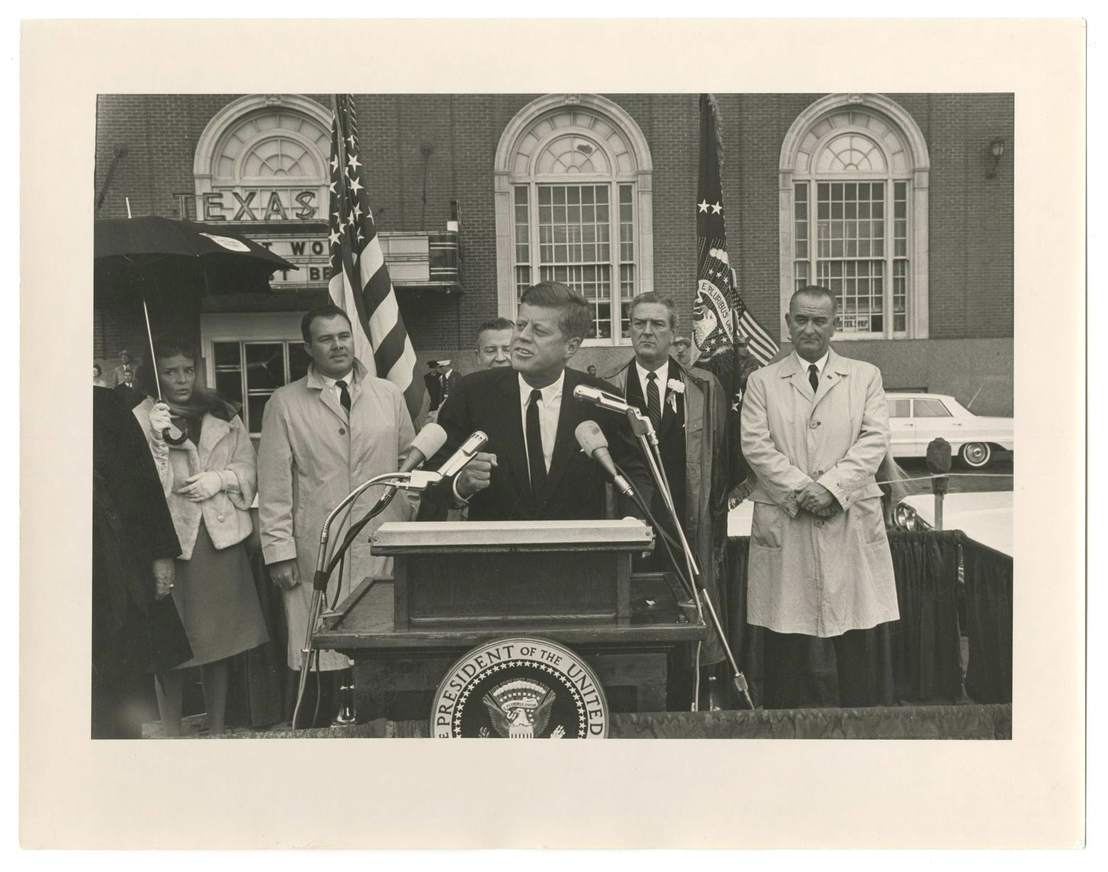 John F. Kennedy – Fort Worth Texas Trip – Original 14 x 11" Press Photograph by Gene Gor (1 of 2)