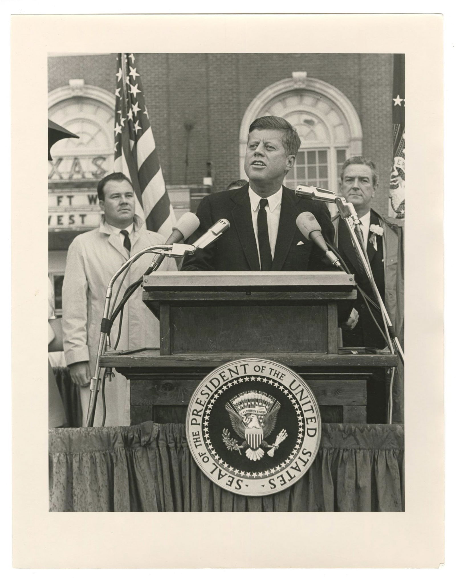 John F. Kennedy – Fort Worth Texas Trip – Original 11 x 14" Press Photograph by Gene Gor (1 of 2)