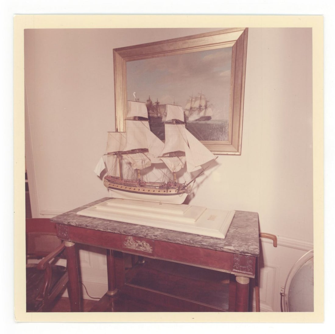 John F. Kennedy – White House Interior Featuring Model Ship – Cecil Stoughton 5 x 5̶ (1 of 2)