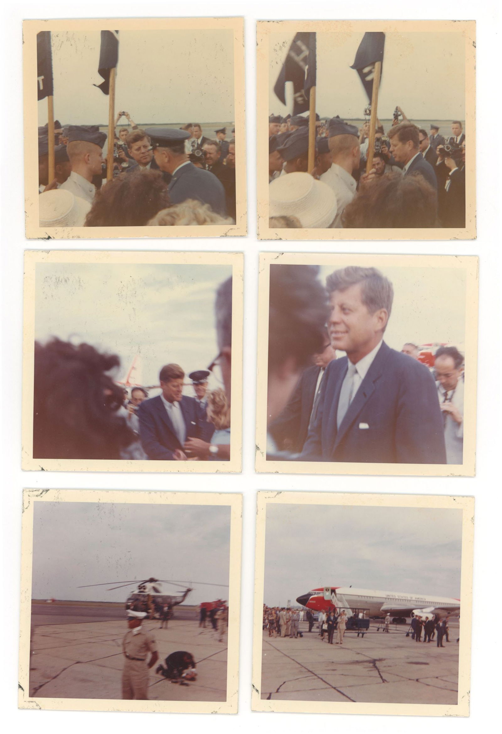 John F. Kennedy – Collection of Six Original 3.5 x 3.5" Snapshot Photographs (1963) (1 of 2)