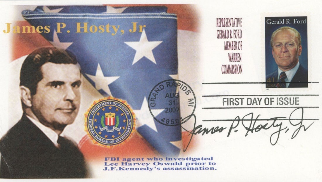 James P. Hosty, Jr. – FBI Agent Who Investigated Lee Harvey Oswald – Autographed First D (1 of 1)