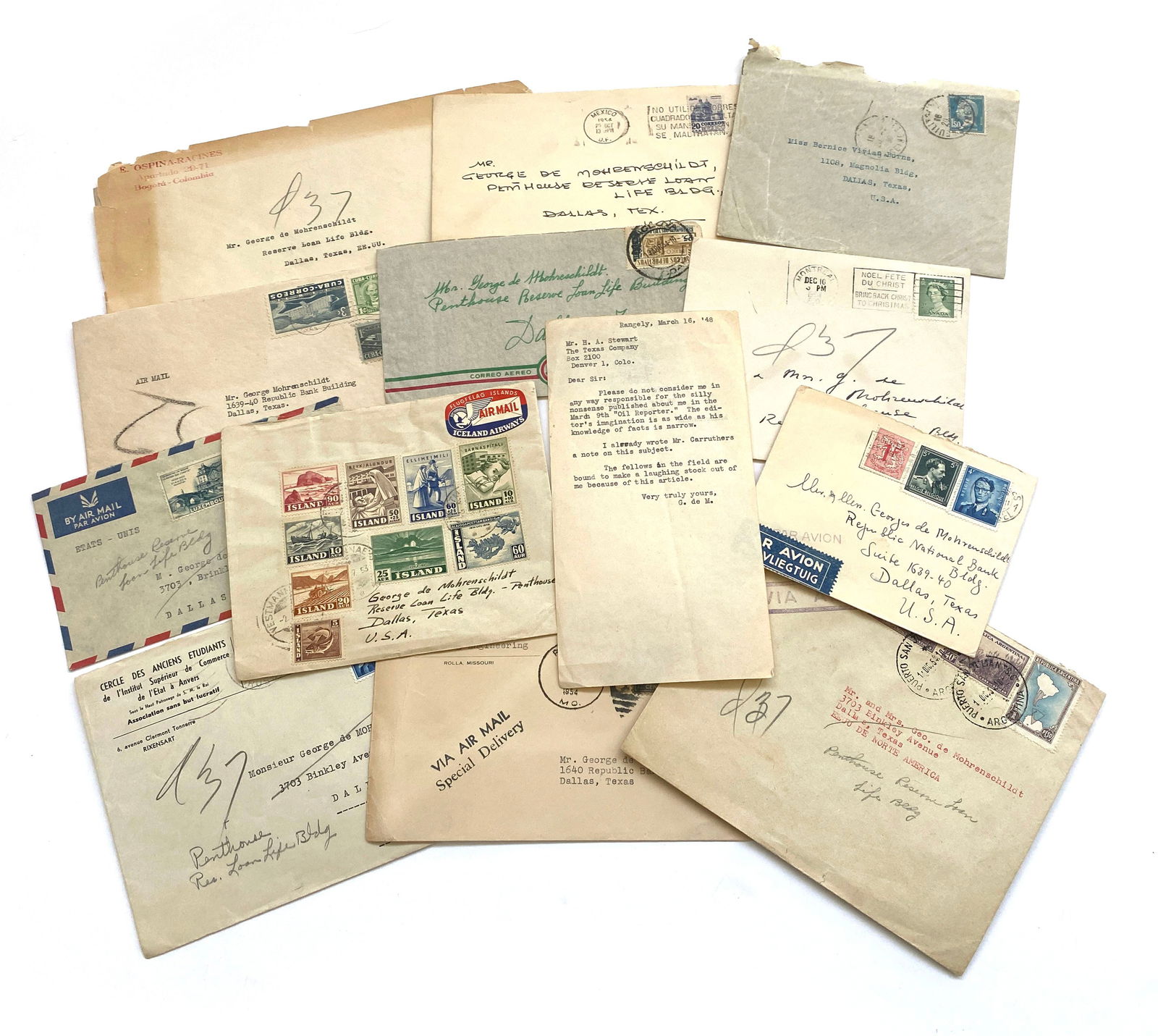 George de Mohrenschildt – Oswald Acquaintance & Warren Commission Figure – Typed Letter  (1 of 3)