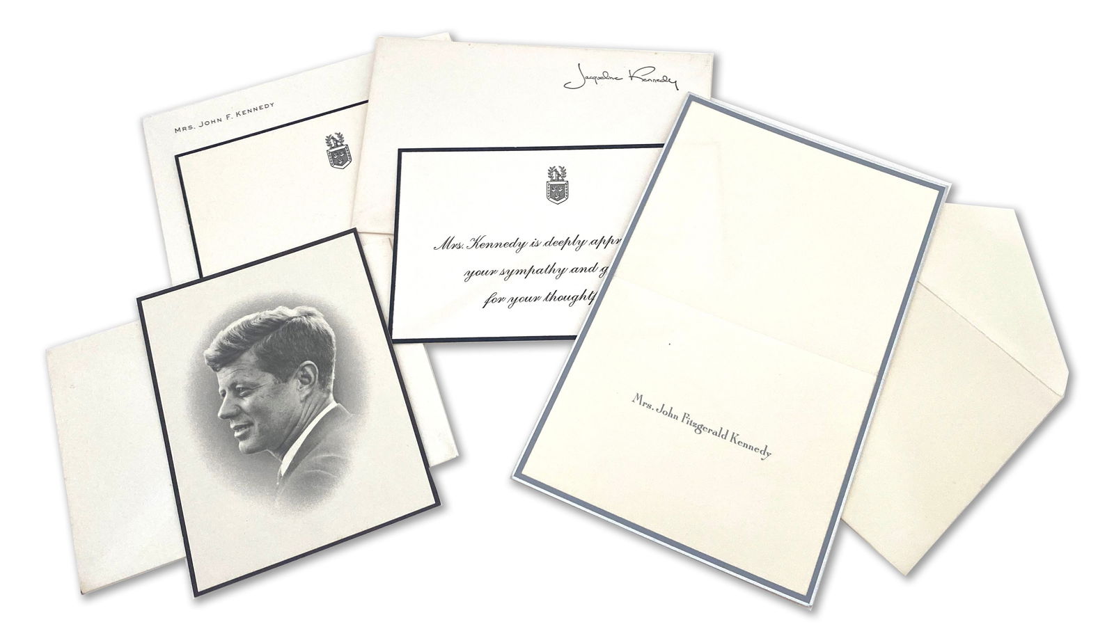 Jacqueline Kennedy – Personally Owned Unused Stationery & Ephemera (4 Pieces) – White Ho (1 of 1)