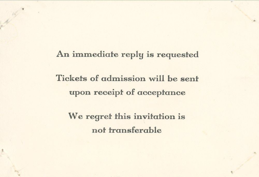 Jacqueline Kennedy – White House Cultural Invitation – Andrés Segovia Evening - 3