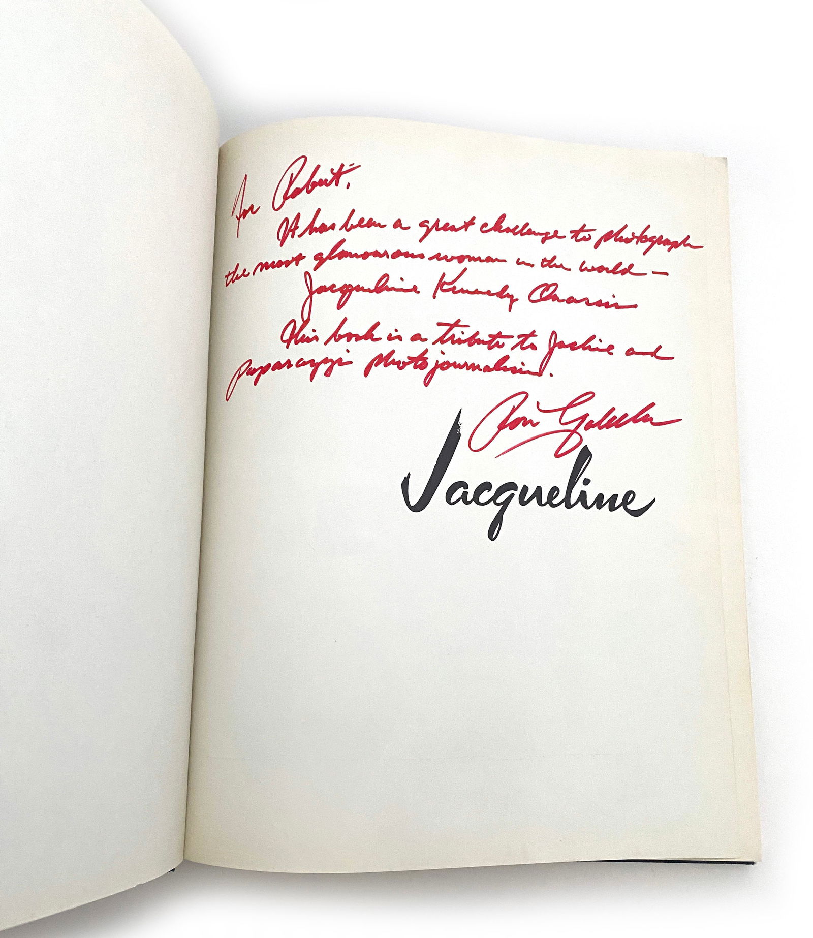 Ron Galella – Paparazzi Photographer – “Jacqueline” Hardcover Book Inscribed - 3