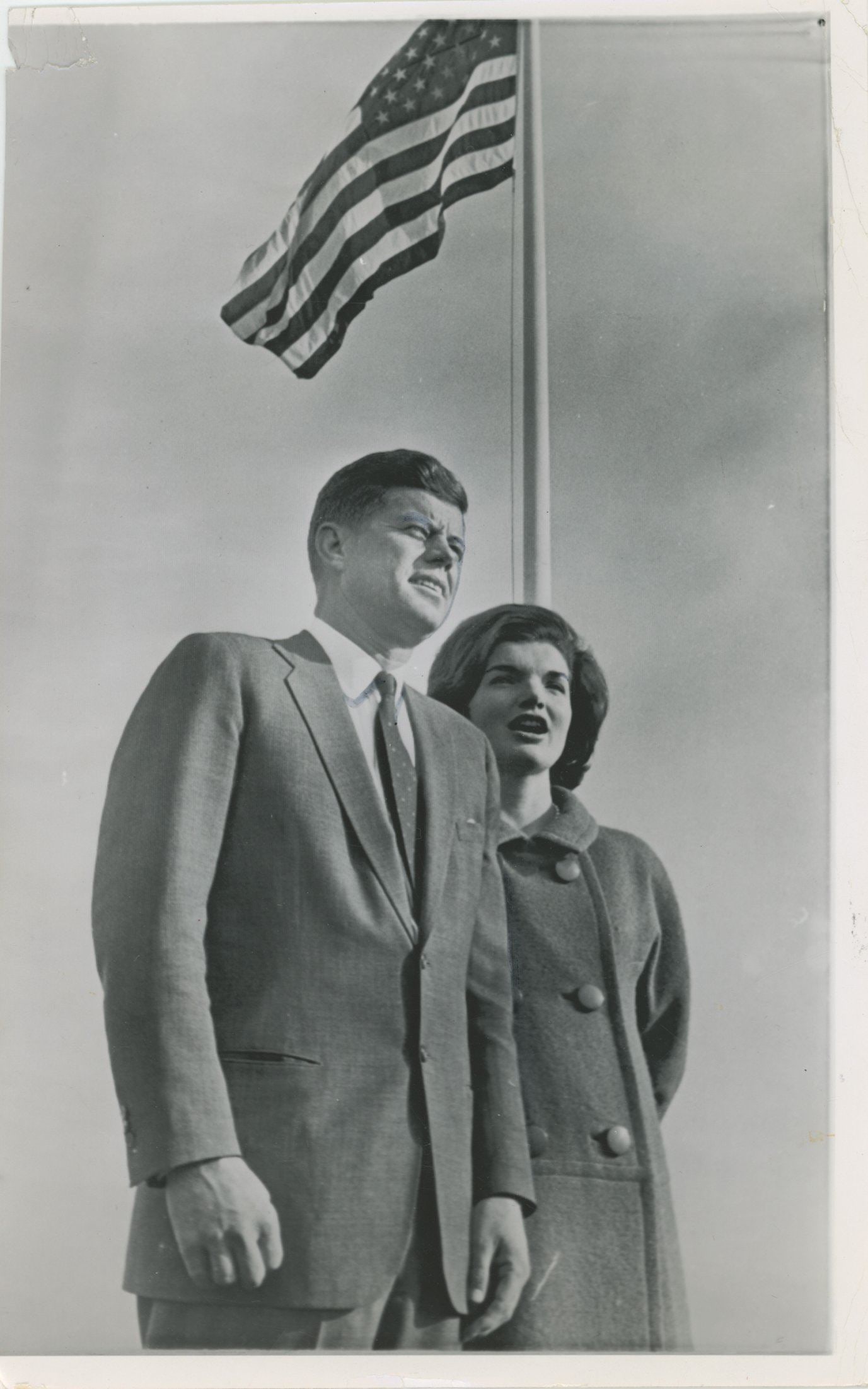John F. Kennedy & Jacqueline Kennedy – President-Elect at Hyannis Port – Original Press  (1 of 2)