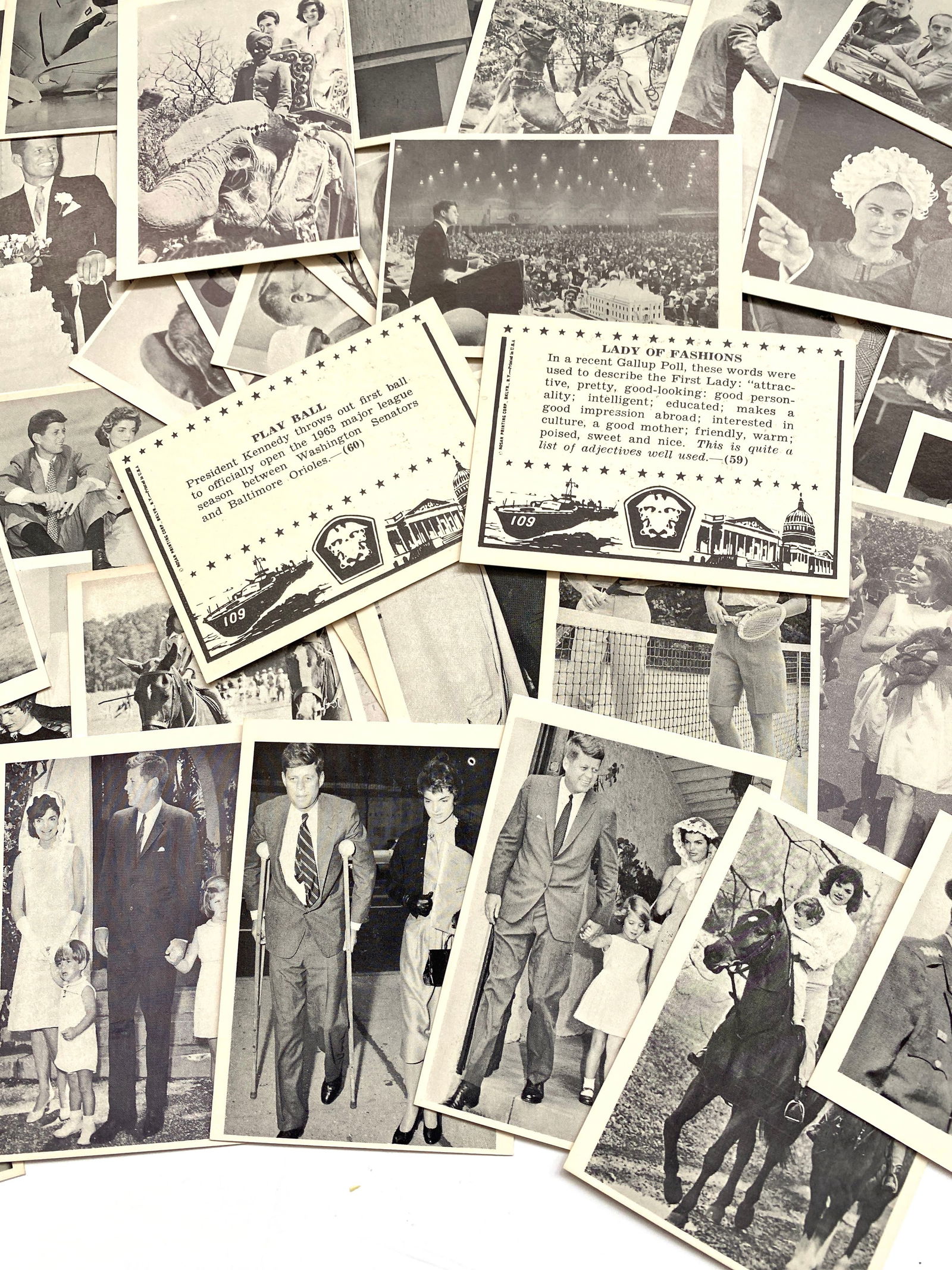 John F. Kennedy – Rosen Trading Cards – High-Grade Complete 64-Card Set – 1963 Iss - 4