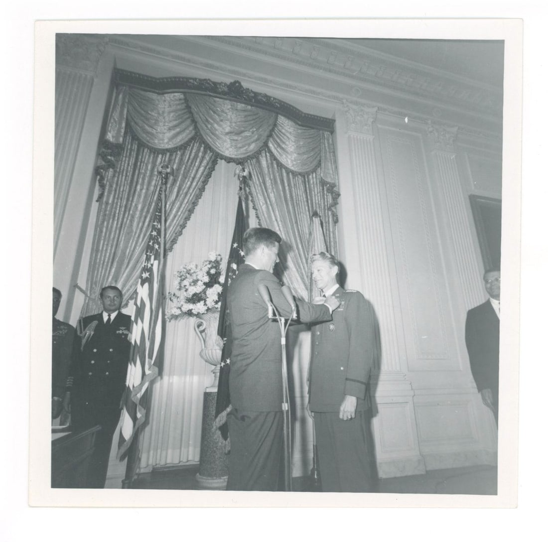 John F. Kennedy – Medal Presentation to General Lauris Norstad – Original Cecil W. Stoug (1 of 2)