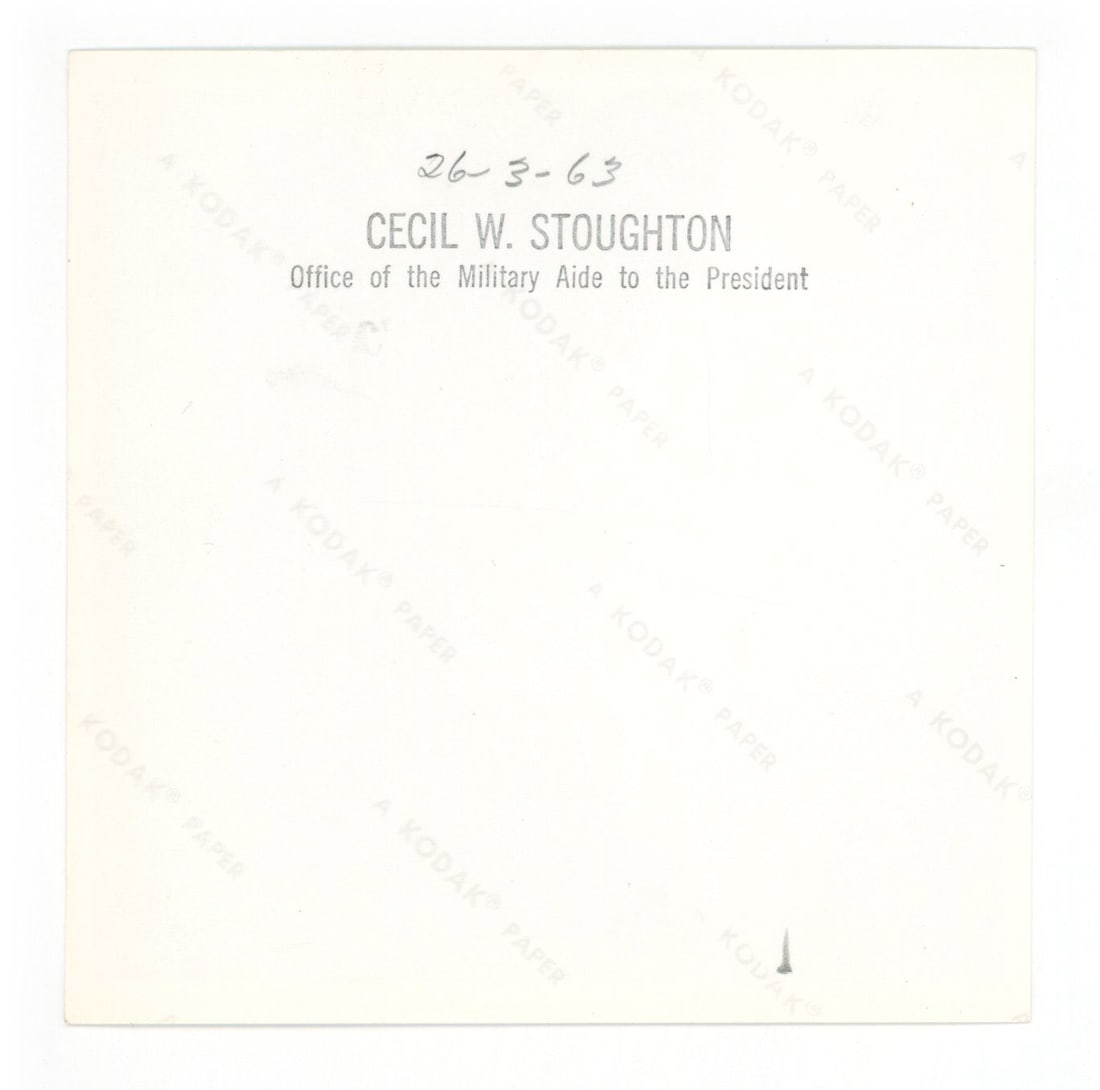 John F. Kennedy – With Senior Military Aides – Cecil W. Stoughton 5 x 5" Original Photog - 2