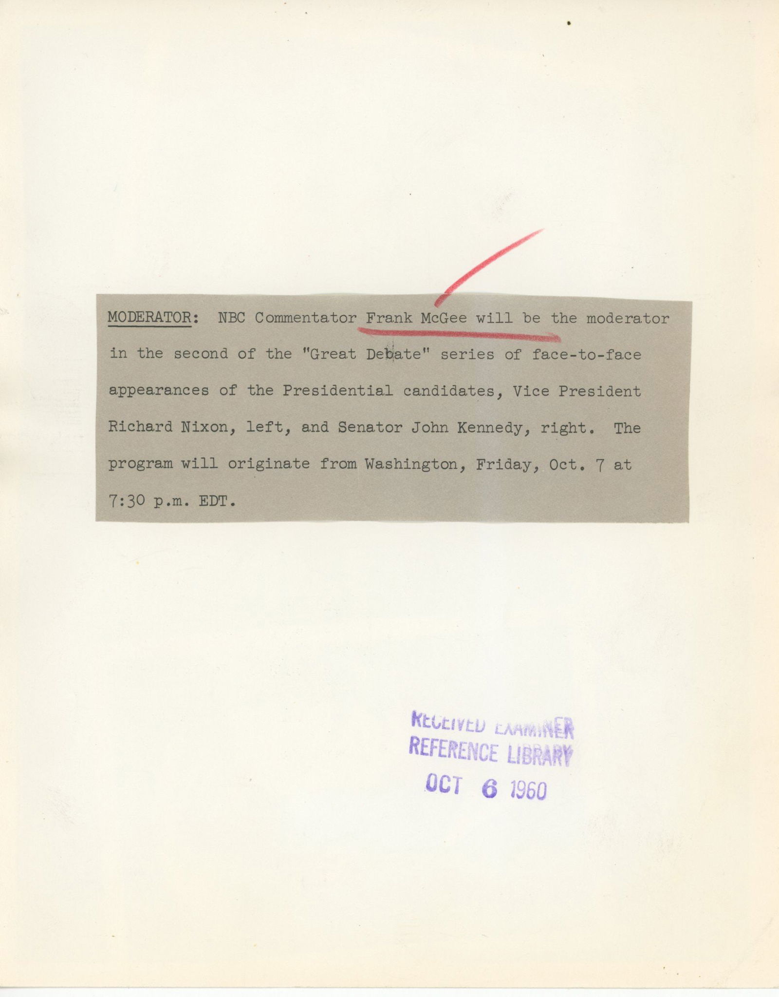 John F. Kennedy & Richard Nixon – "The Great Debate" 1960 – Original NBC Promotional Pho - 2