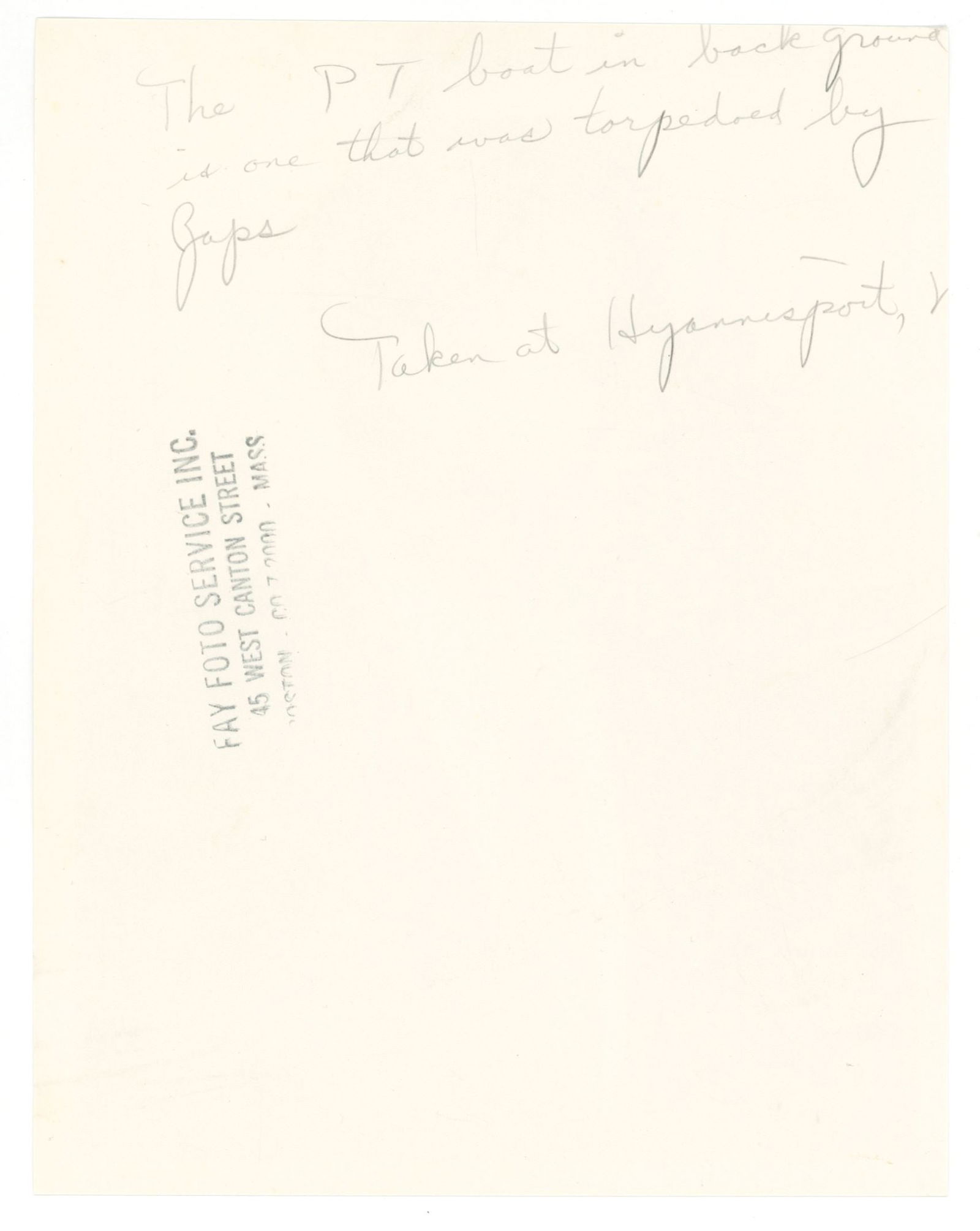 John F. Kennedy – Original Hyannis Port Photograph with PT-Boat Painting – 6.5 x 8.5" - 2