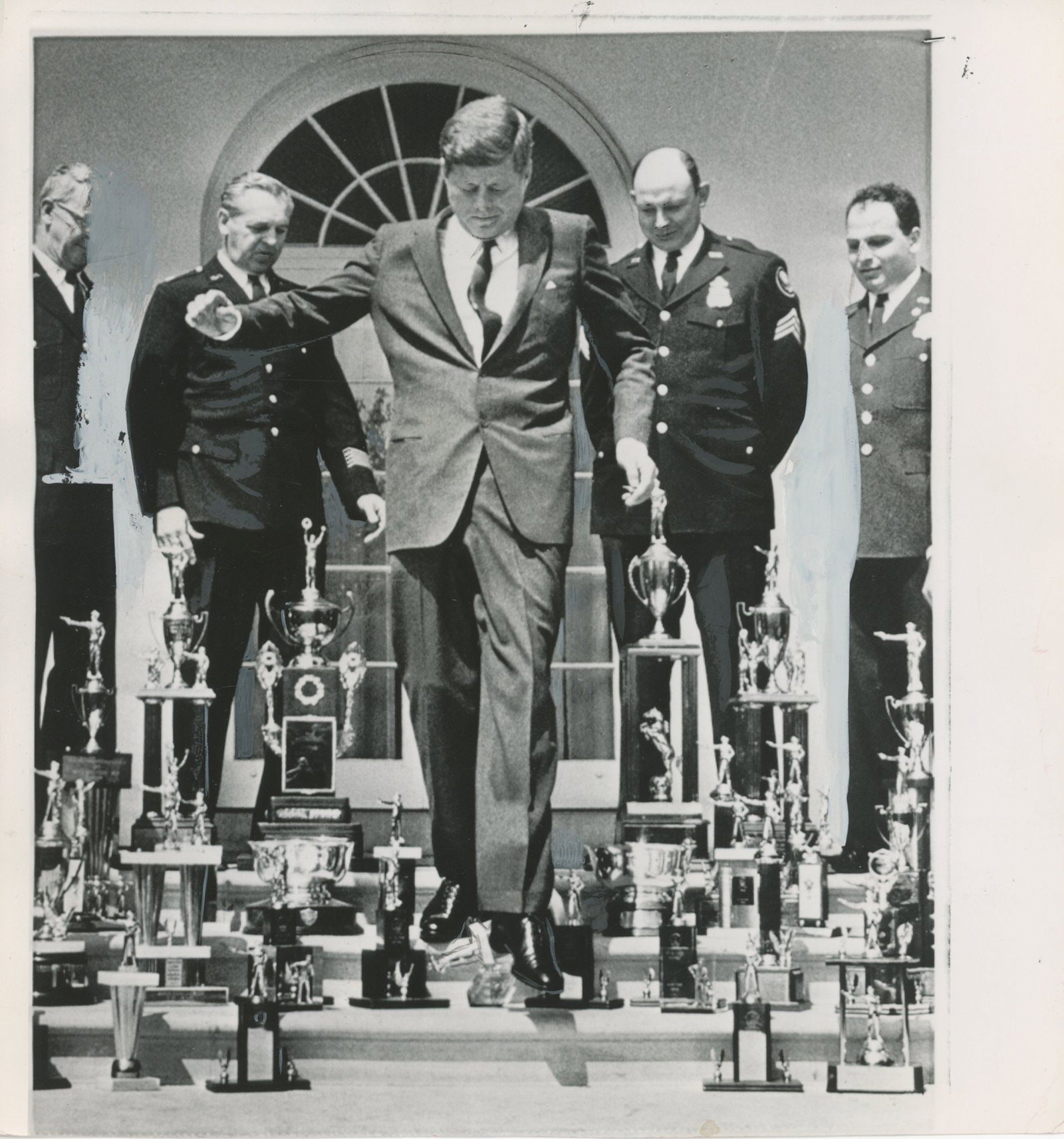 John F. Kennedy – Original 1962 White House Rose Garden Photograph – 8 x 8.5" (1 of 2)