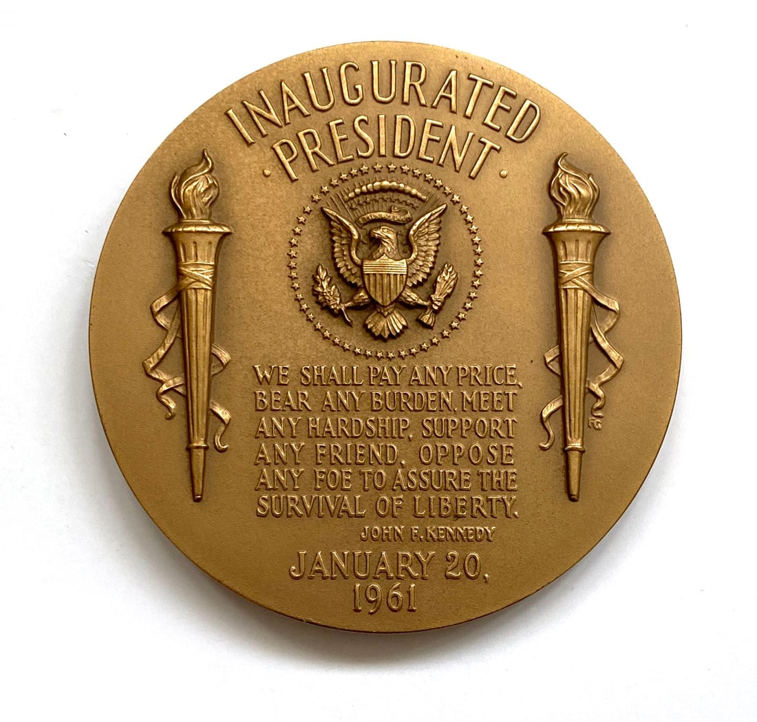 John F. Kennedy – Presidential Inauguration – Bronze Inaugural Medallion – January - 2
