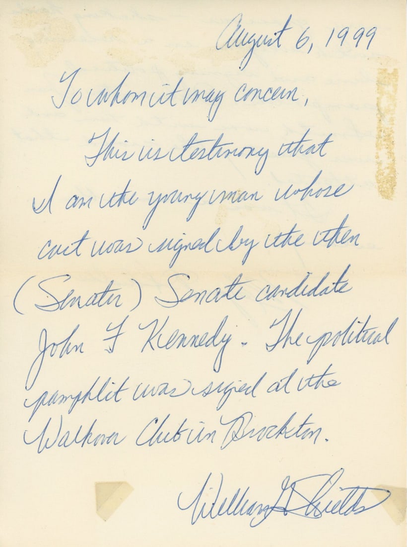 John F. Kennedy – Autographed Plaster Arm Cast as U.S. Senator – 1958 Campaign Artifact - 10