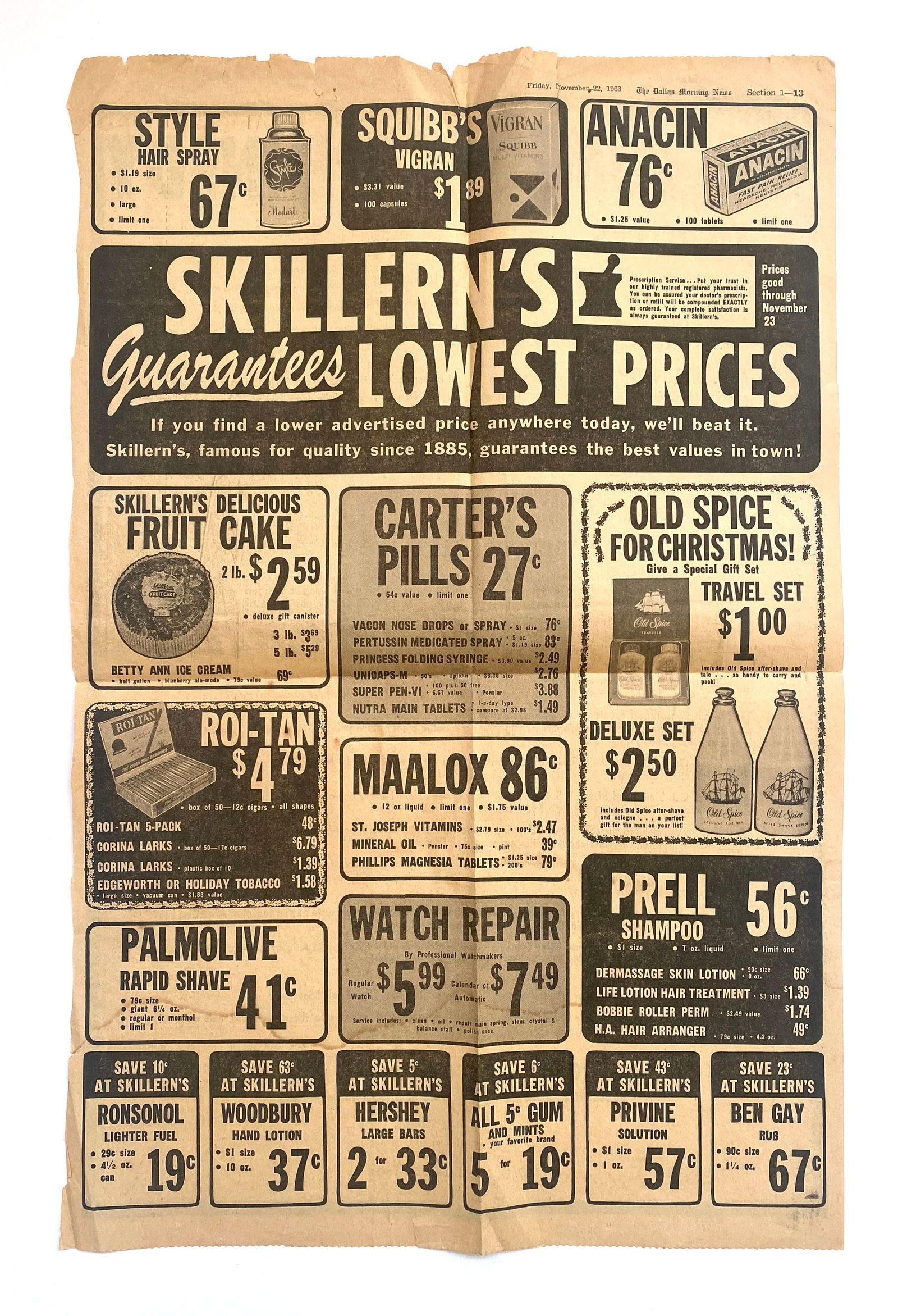 John F. Kennedy – Dallas Visit Broadside – American Fact-Finding Committee – Nov.  - 2