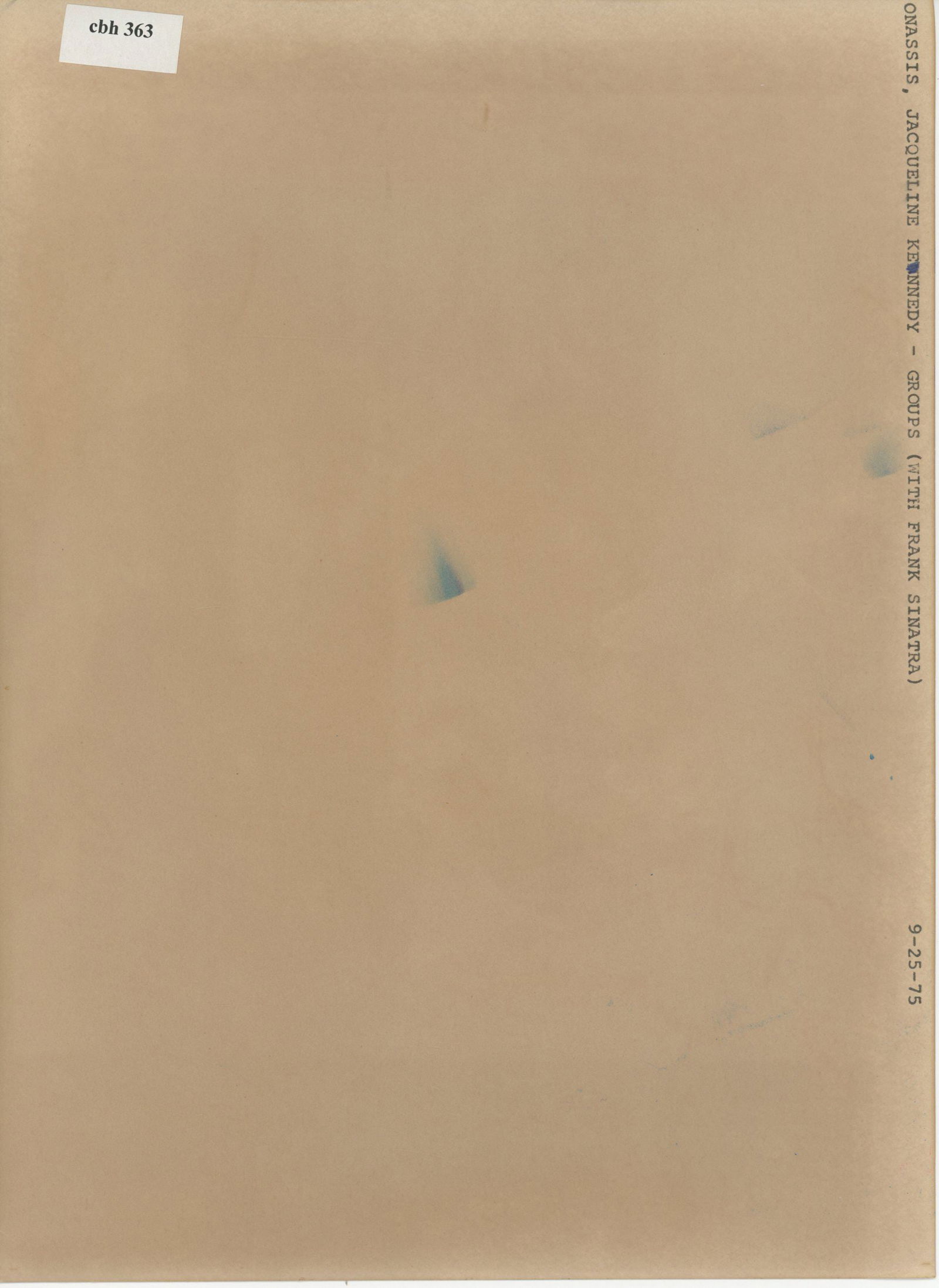 Jacqueline Kennedy – Original 1975 Wire Photograph with Frank Sinatra – 8 x 11" - 2