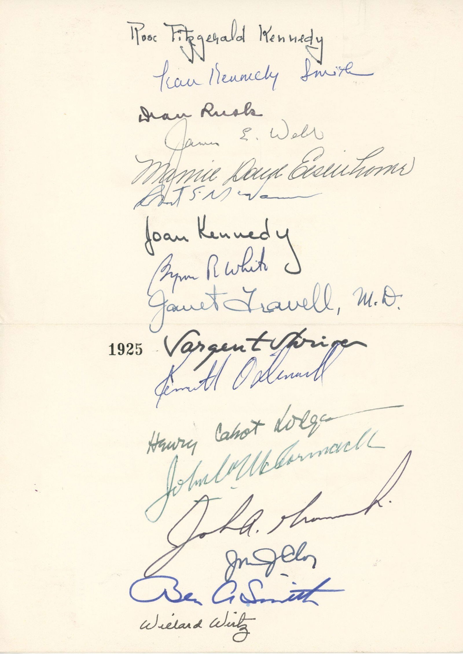 JFK Assassination Dallas Invitation to Trade Mart, Autographed by 17 VIPs & Family Members - 2