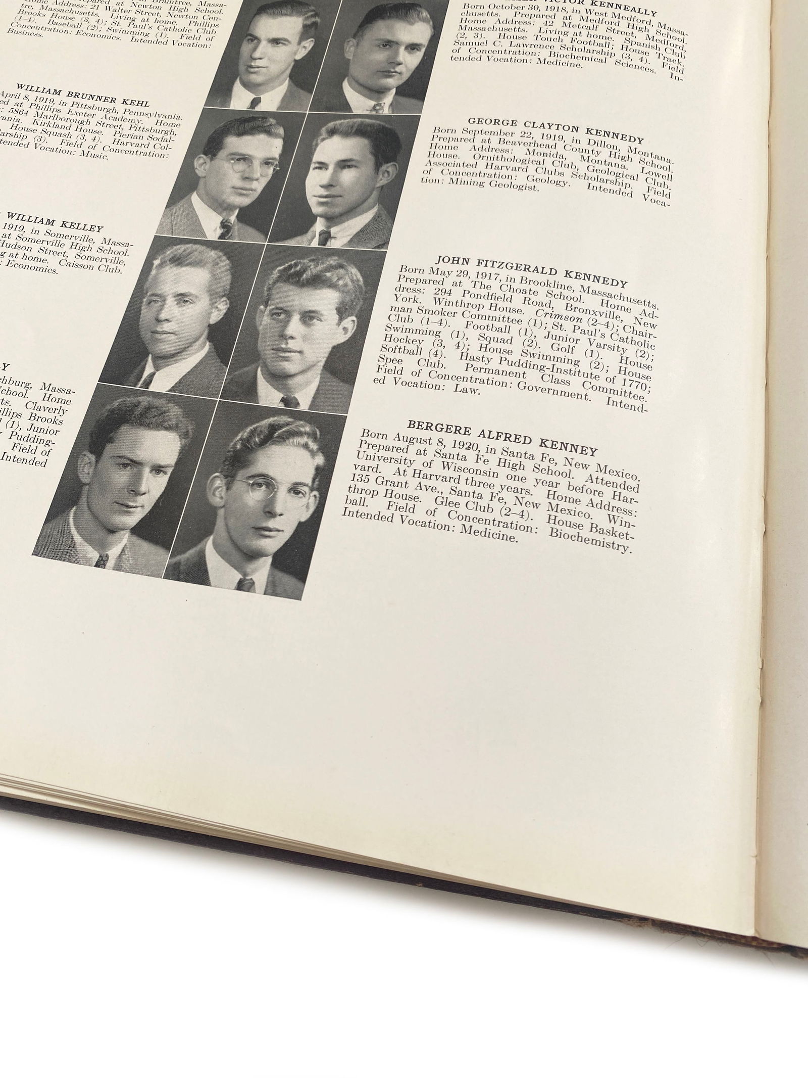 John F. Kennedy – Harvard University – Scarce 1940 Yearbook Featuring JFK - 2