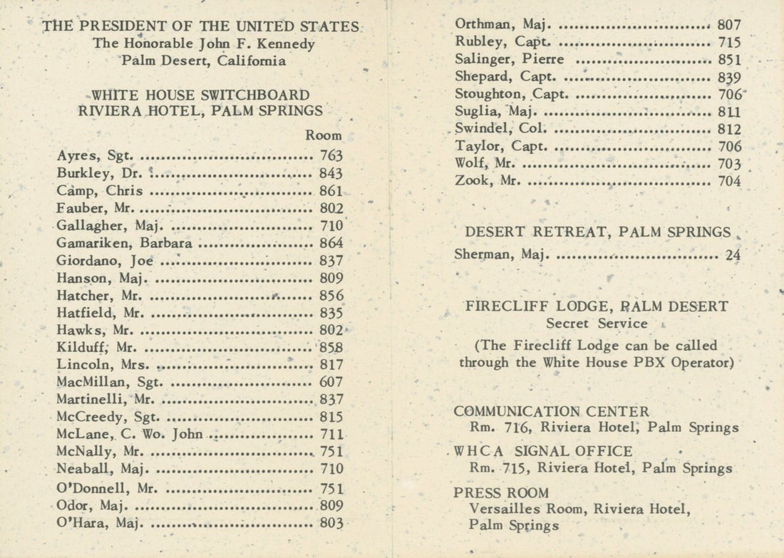 John F. Kennedy – White House Telephone (Stromberg-Carlson) – Used on 1962 Palm Springs  - 9