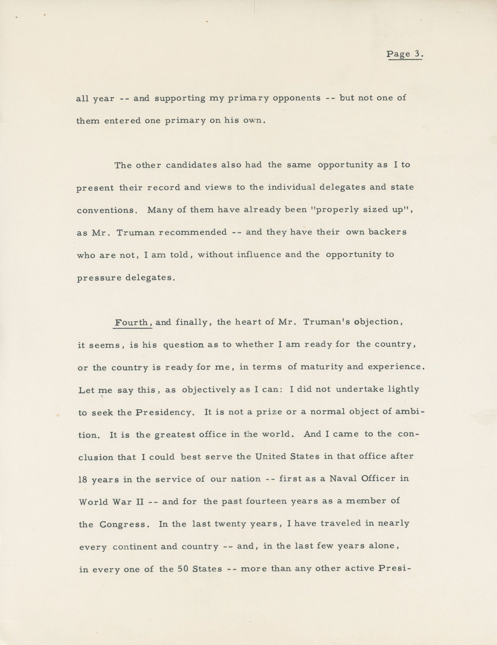 John F. Kennedy – 1960 Presidential Campaign – Autographed 7-Page Press Release Respondi - 3