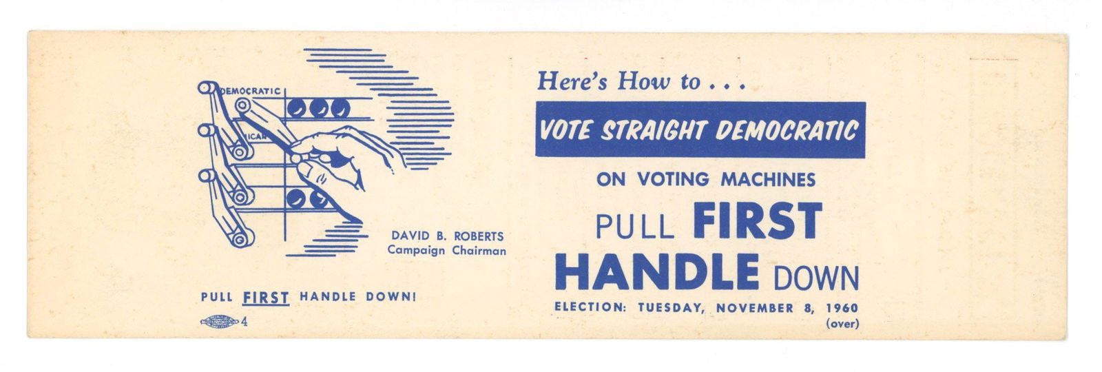 John F. Kennedy – “Leadership for the 60’s” Campaign Handbill – 1960 P - 2