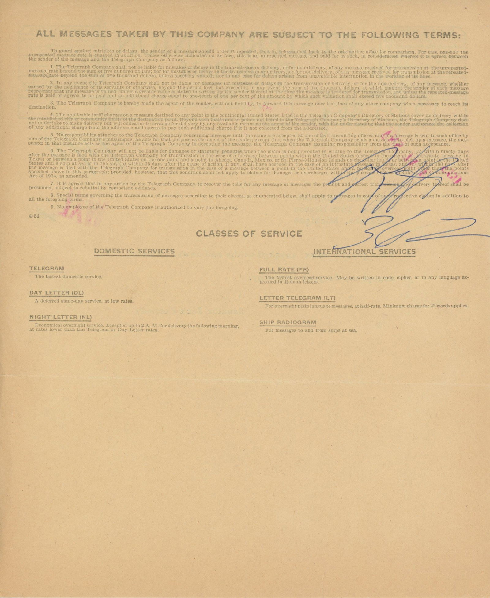 John F. Kennedy – as U.S. Senator – Western Union Condolence Telegram – 1959 - 2