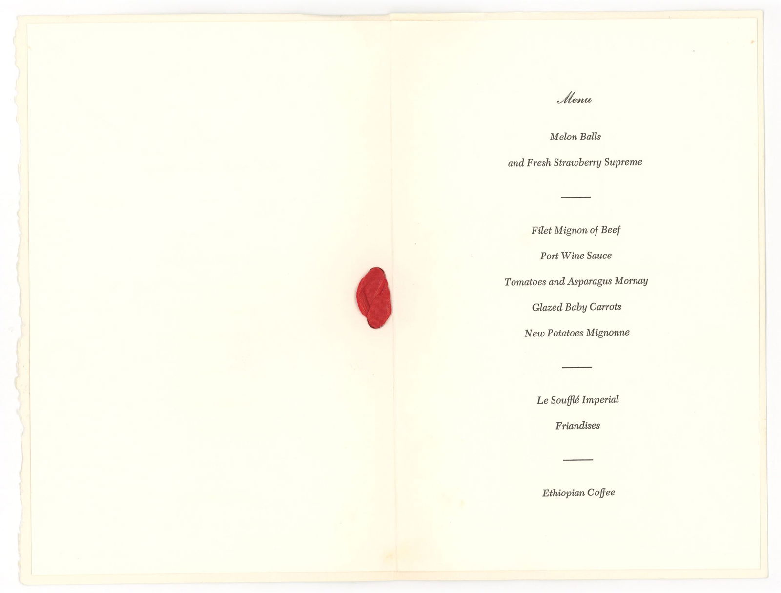 John F. Kennedy – 1963 State Luncheon Program – Hosted by Haile Selassie I of Ethiopia - 2