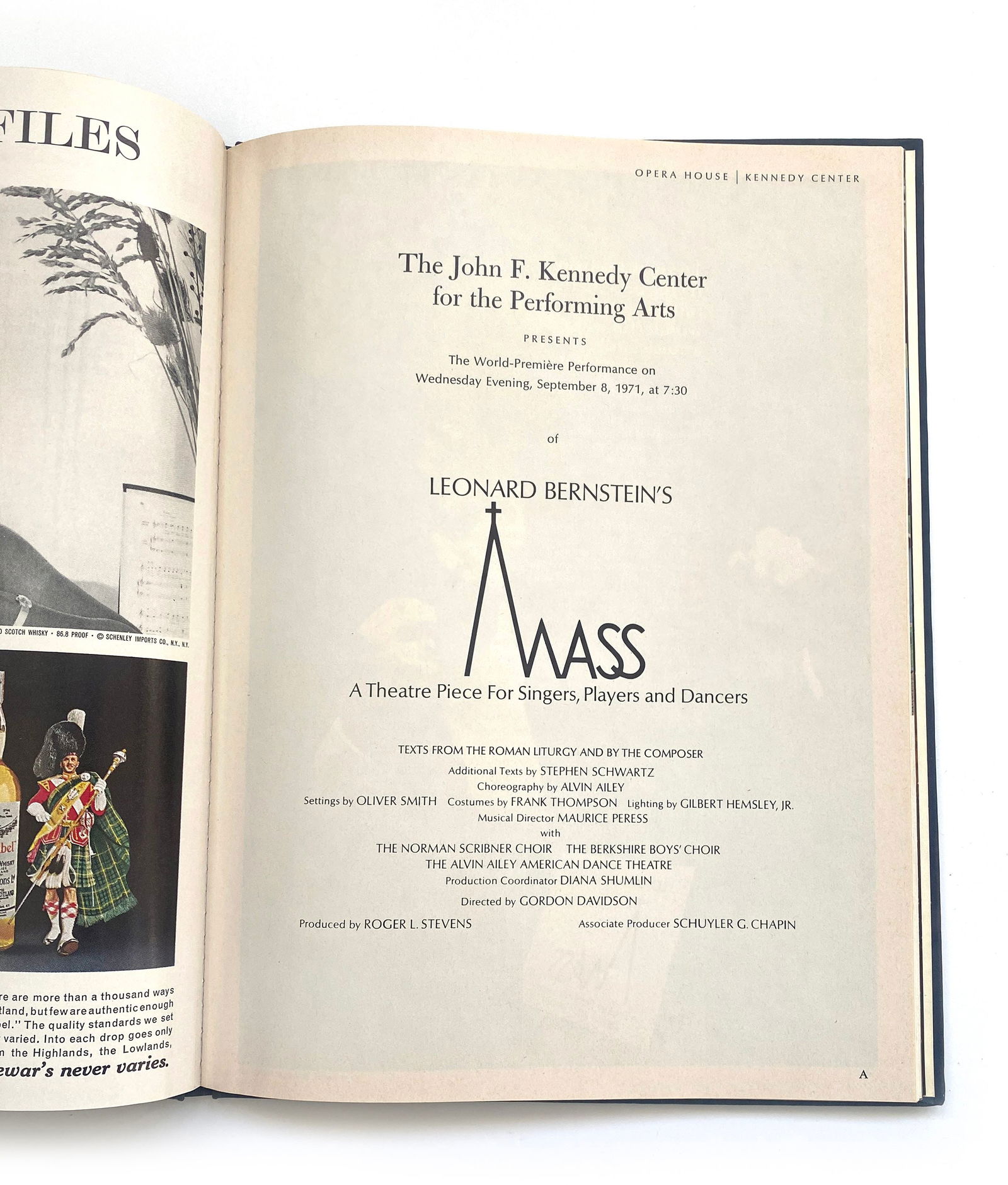 John F. Kennedy Center – Inaugural Program – 1971 Hard Cover – Leonard Bernstein & - 3