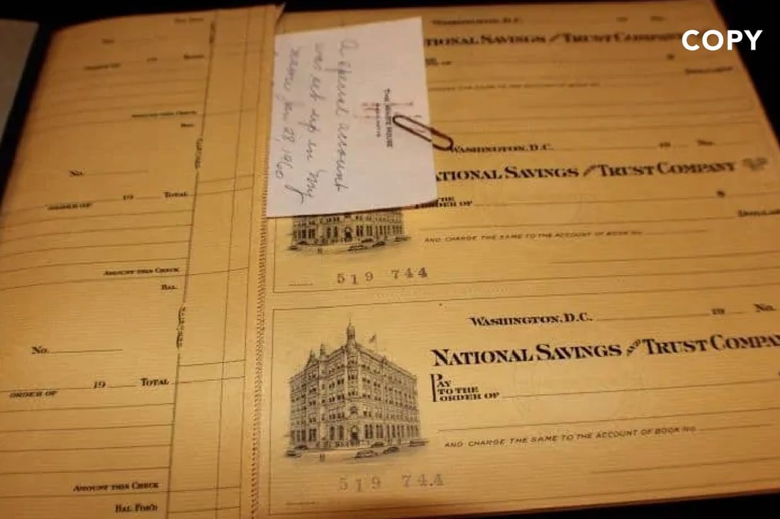 John F. Kennedy – Personally Owned Blank Check – National Savings and Trust Company - 4