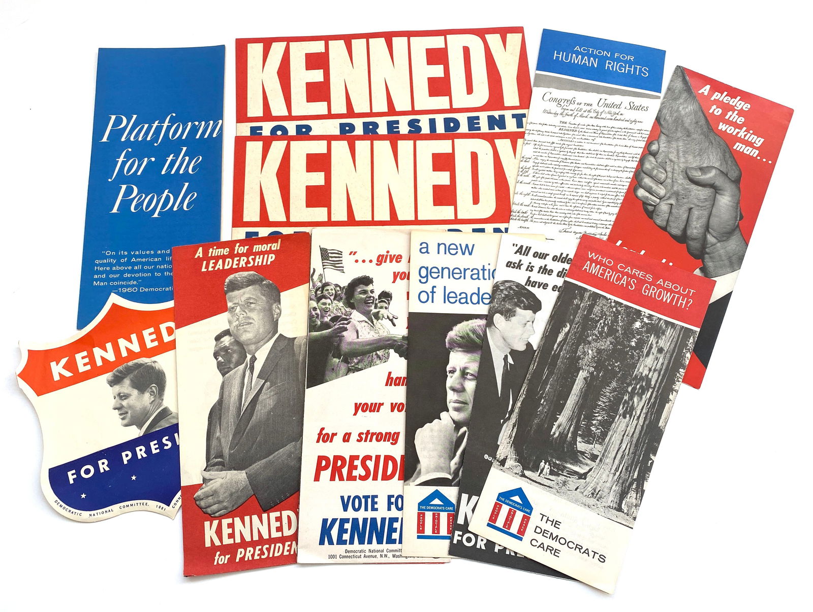 John F. Kennedy – 1960 Presidential Campaign – Original Flyers & Ephemera Collection (1 of 1)