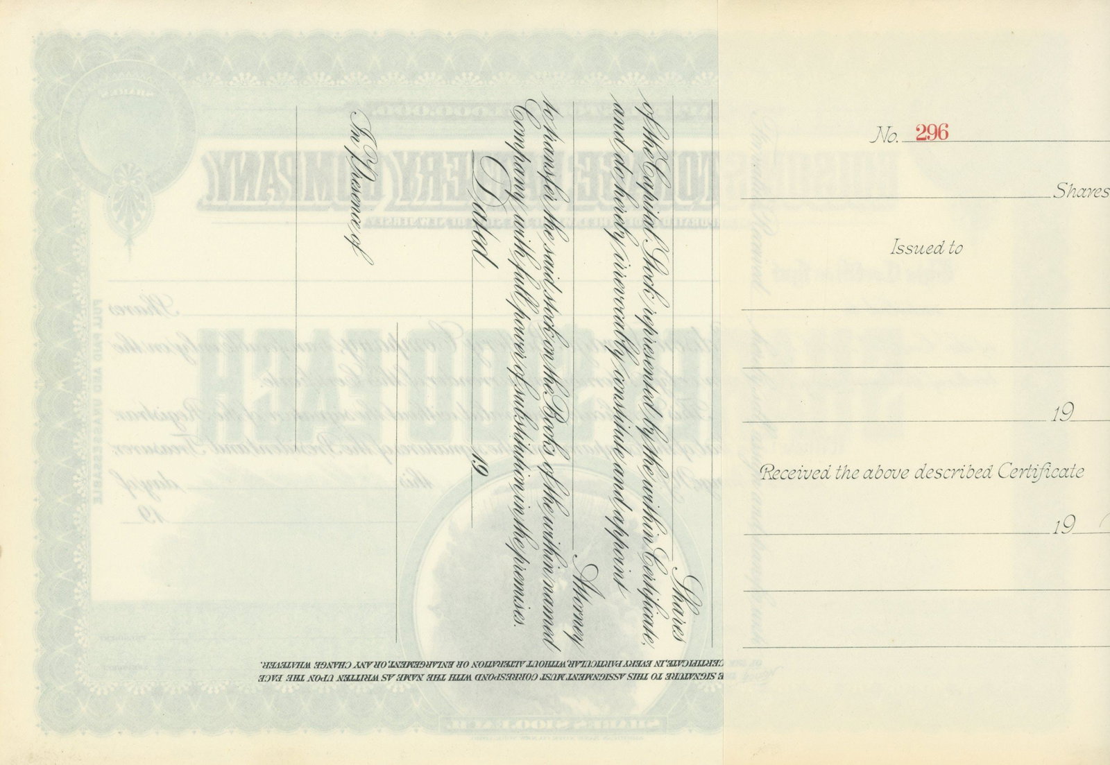 Thomas Edison – Edison Storage Battery Company – Blank Stock Certificate – Industr - 2