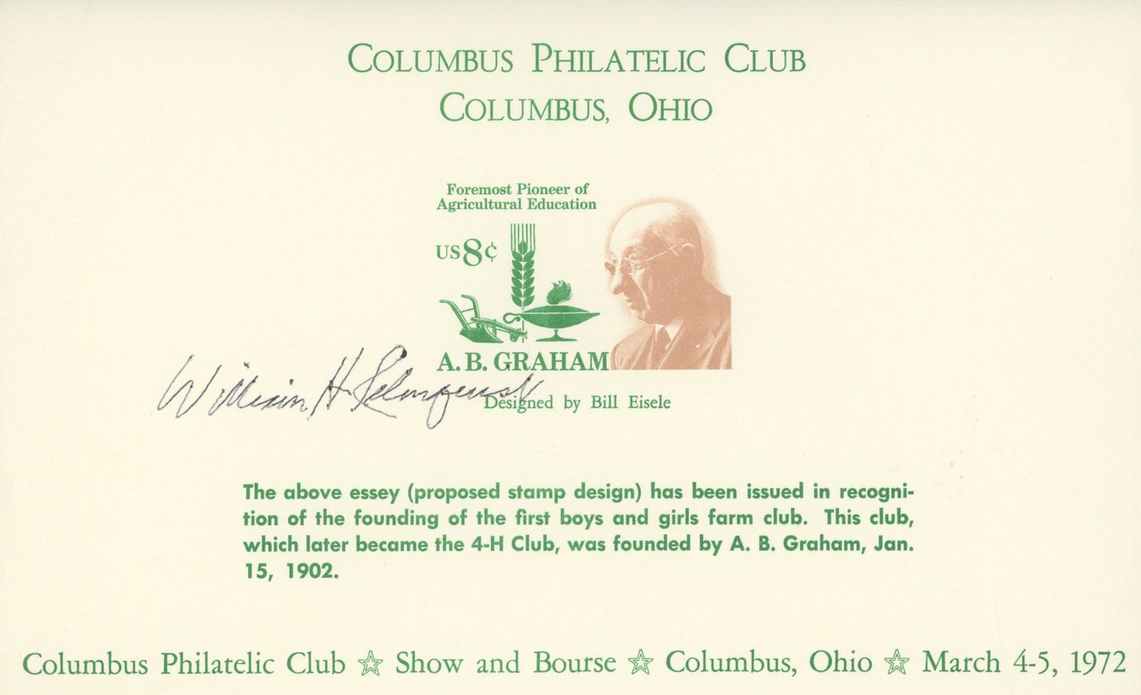 William J. Brennan Jr. – Supreme Court Justice – Autographed 6 x 9" Photo & Signed Stamp - 2