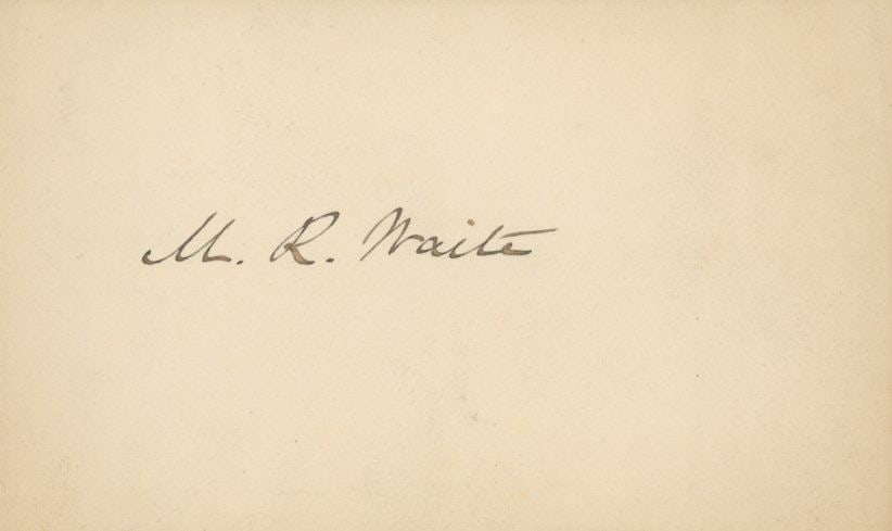 U.S. Supreme Court Justices Autograph Cards – Morrison Waite, Fred Vinson & Tom C. Clark - 2