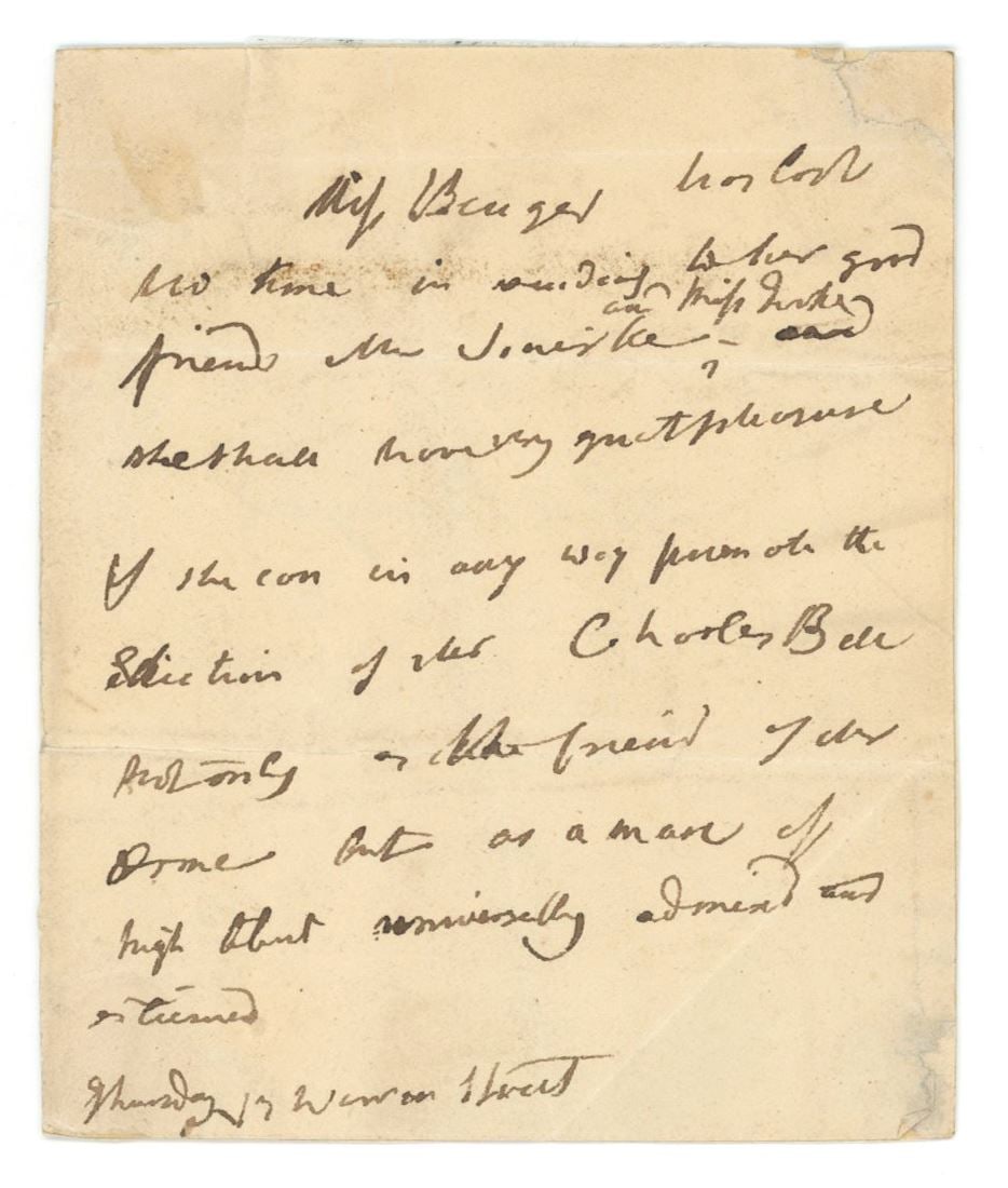 Elizabeth Benger – English Poet & Biographer – Autographed Handwritten Letter (ALS) (1 of 1)